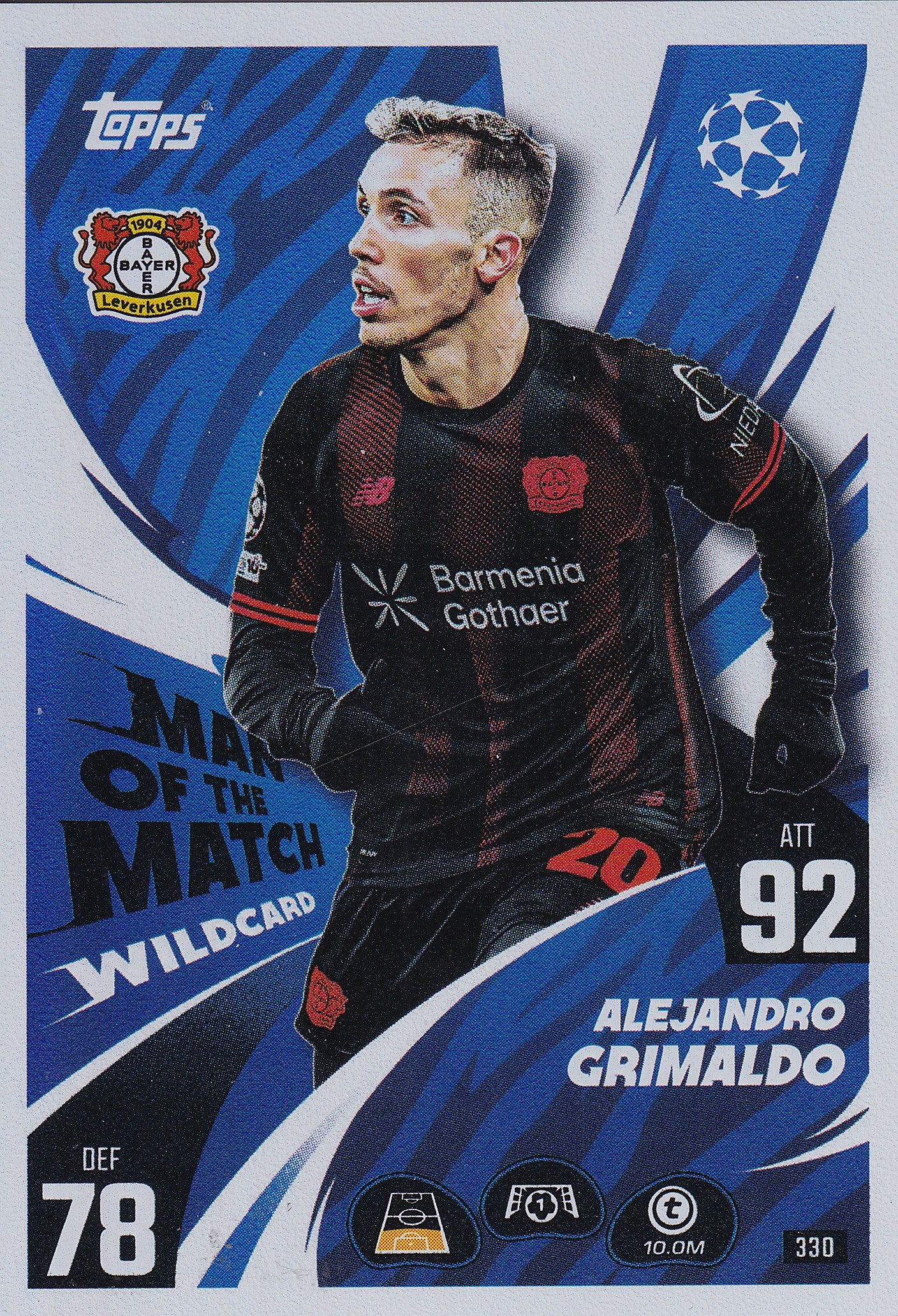 330. ALEJANDRO GRIMALDO - BAYER 04 LEVERKUSEN - MAN OF THE MATCH WILDCARD