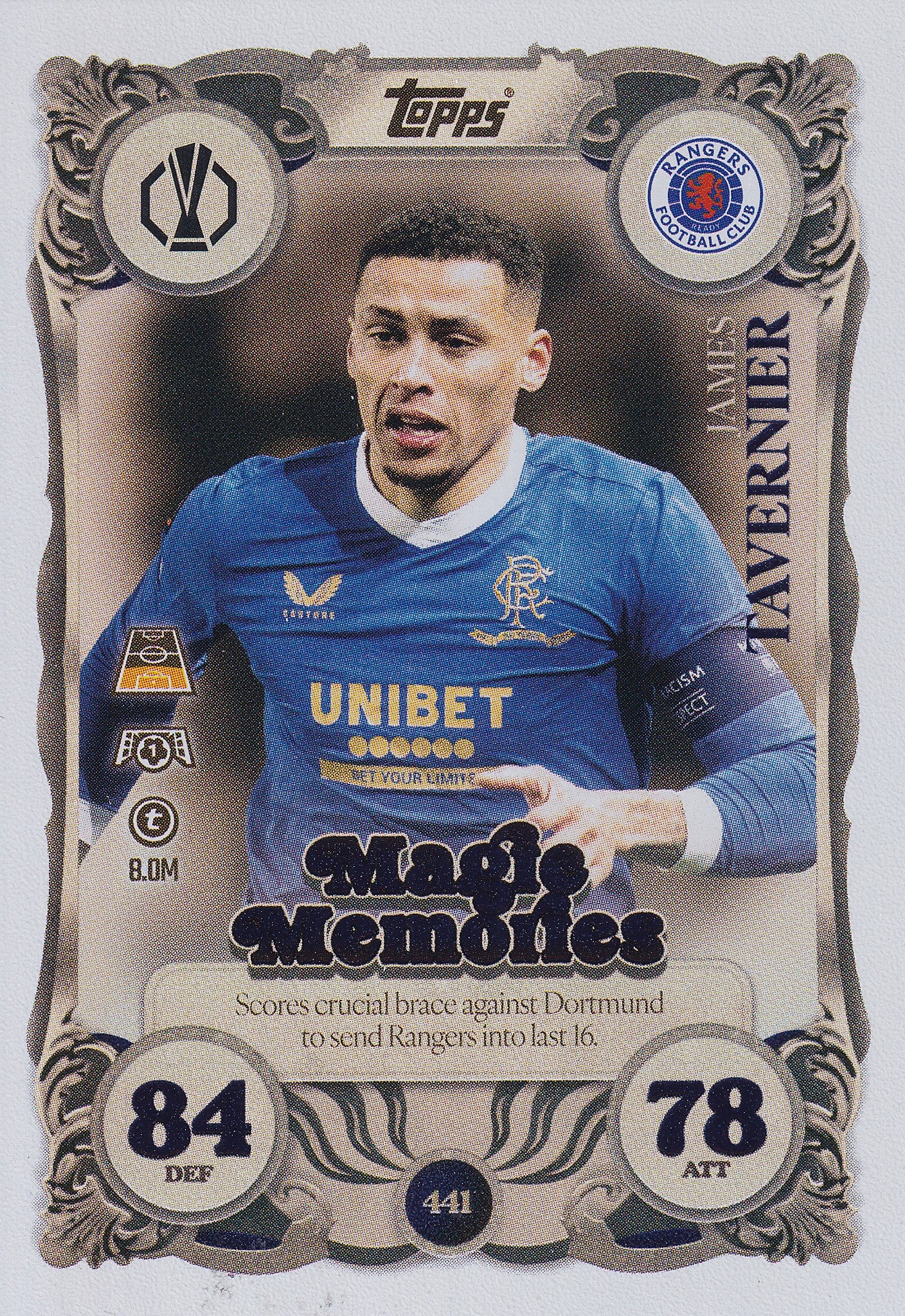 441. JAMES TAVERNIER - RANGERS - MAGIC MEMORIES