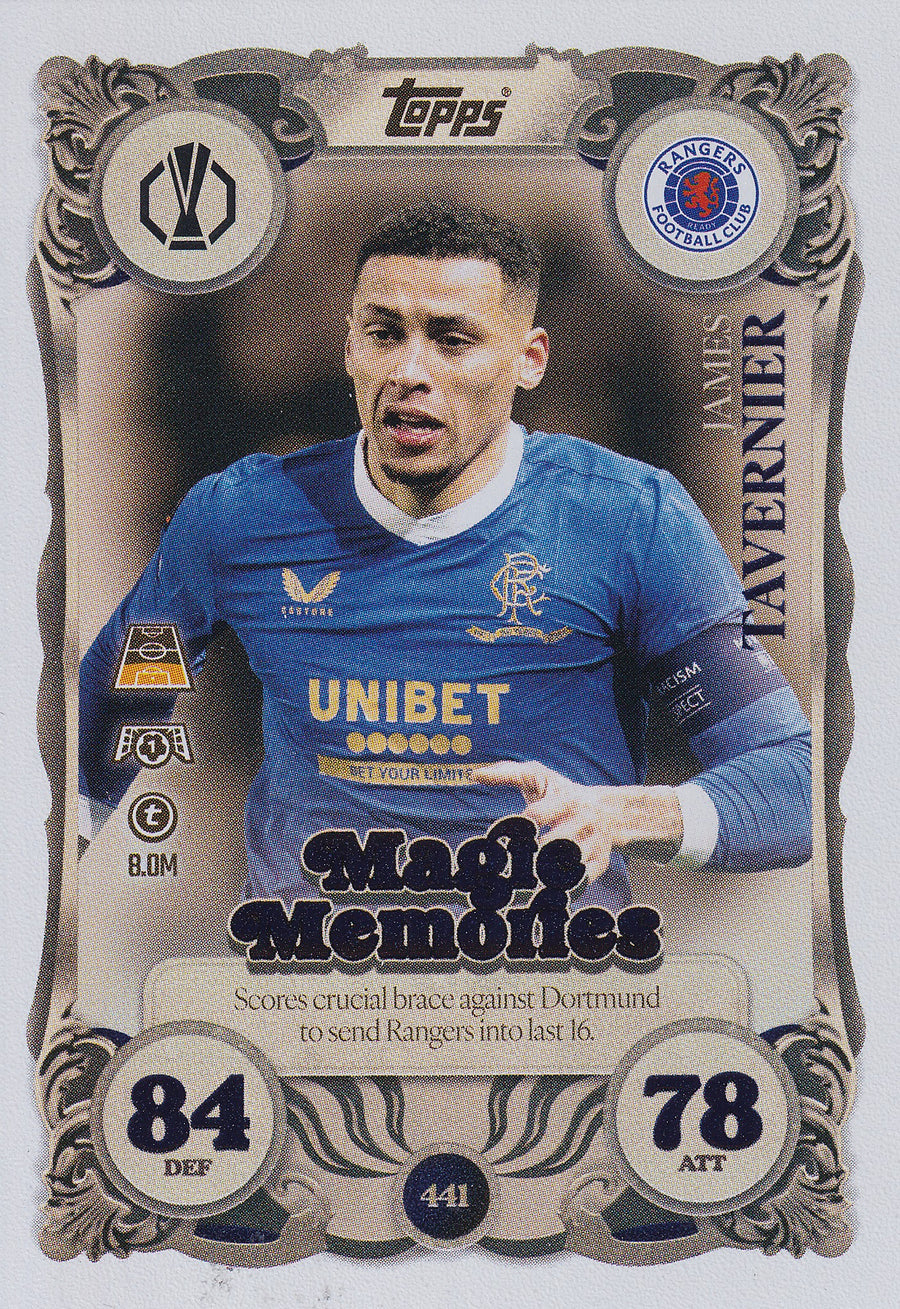 441. JAMES TAVERNIER - RANGERS - MAGIC MEMORIES