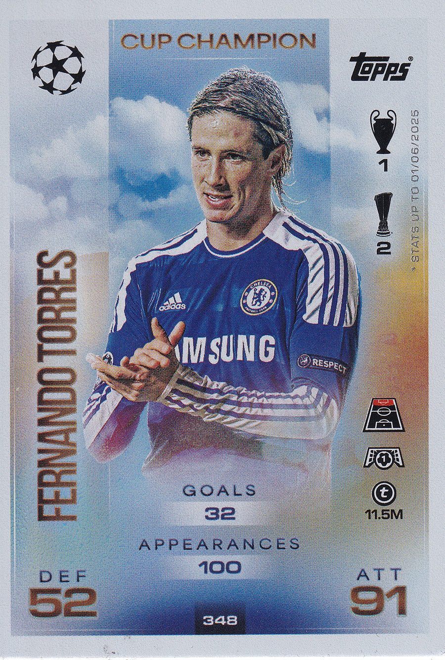 348. FERNANDO TORRES - CHELSEA - CUP CHAMPION