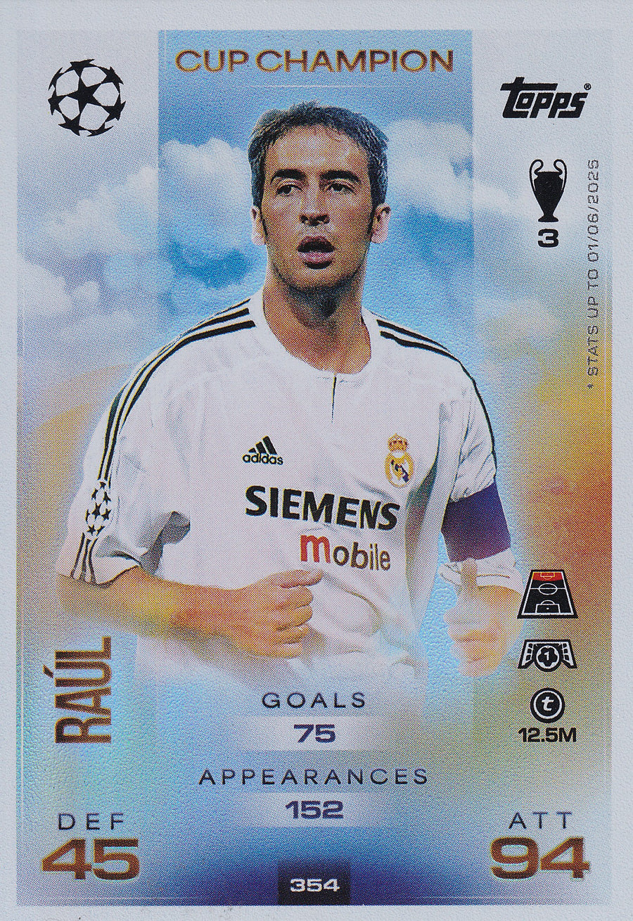 354. RAUL - REAL MADRID C.F. - CUP CHAMPION