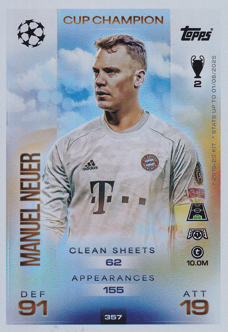 357. MANUEL NEUER - FC BAYERN MUNCHEN - CUP CHAMPION