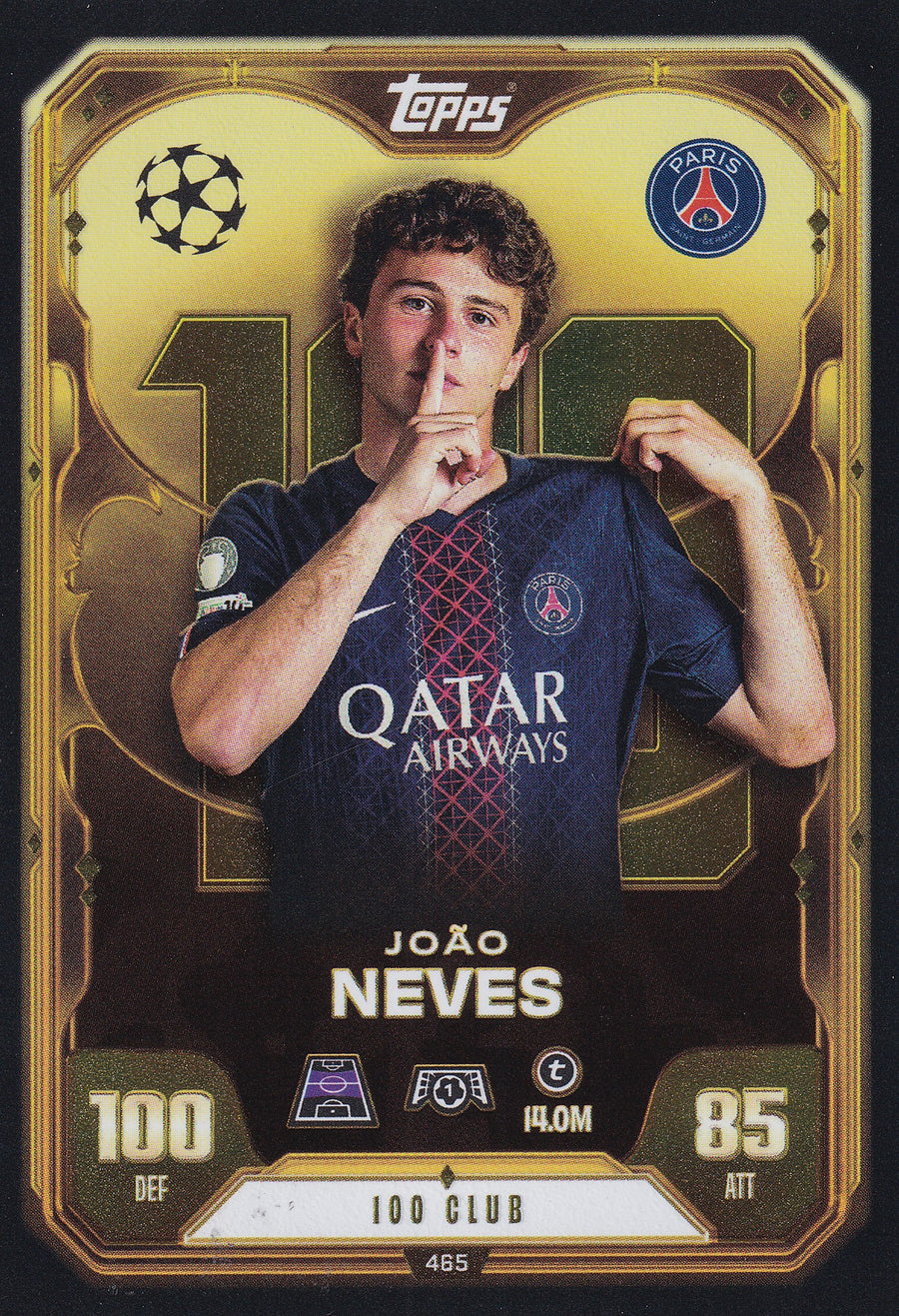 465. JOÃO NEVES - PARIS SAINT-GERMAIN - 100 CLUB