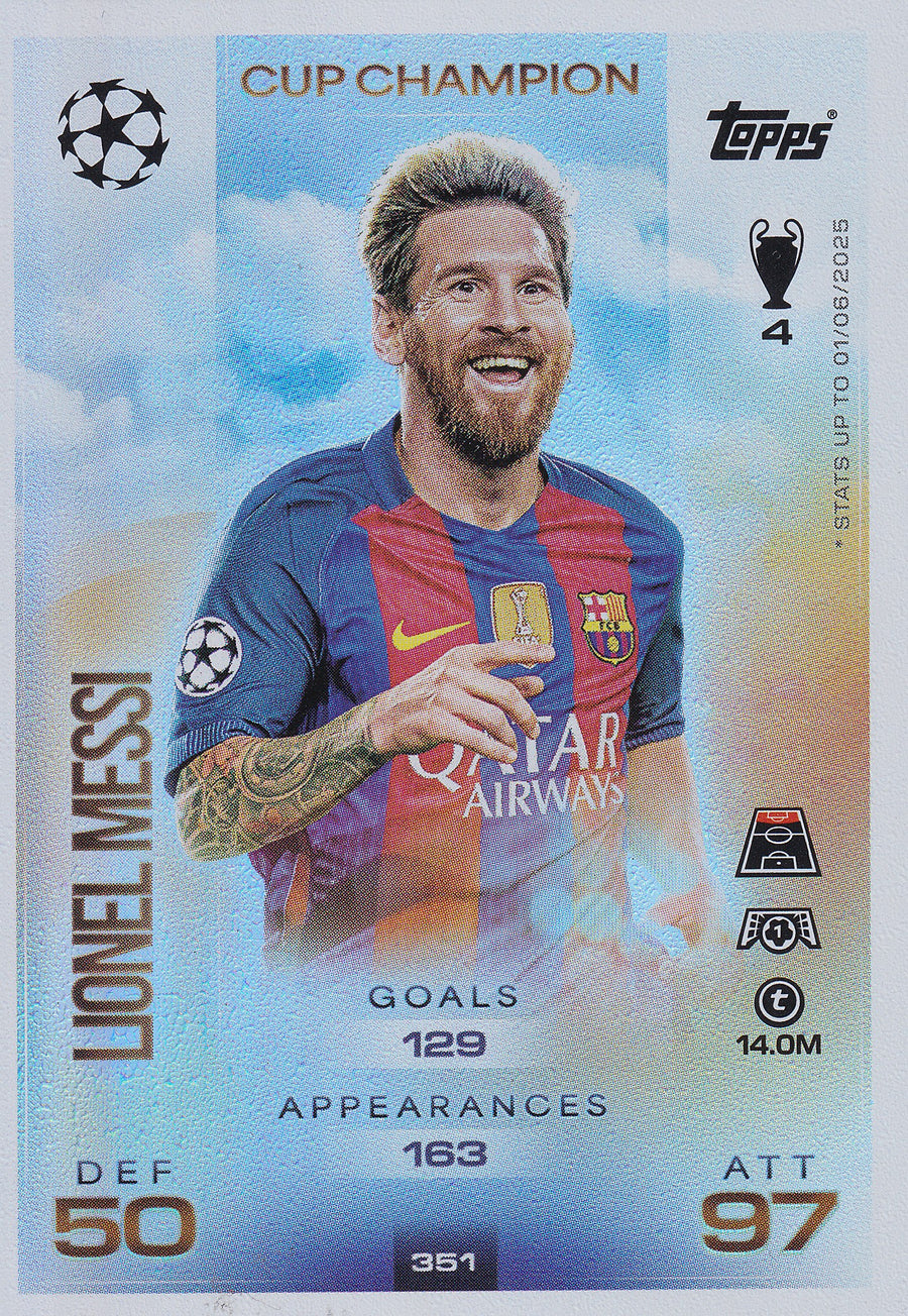 351. LIONEL MESSI - FC BARCELONA - CUP CHAMPION