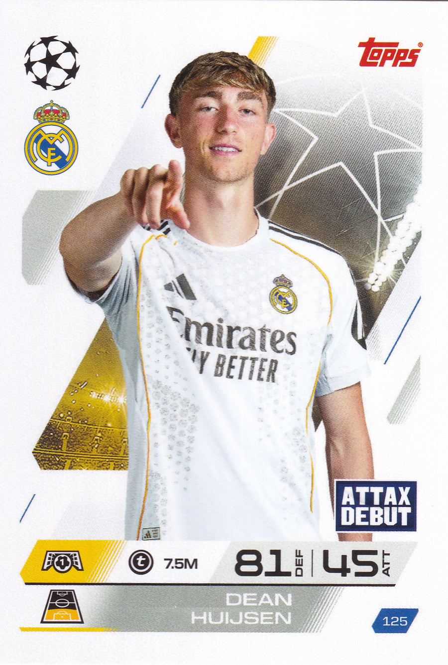 125. DEAN HUIJSEN - REAL MADRID C.F. - ATTAX DEBUT