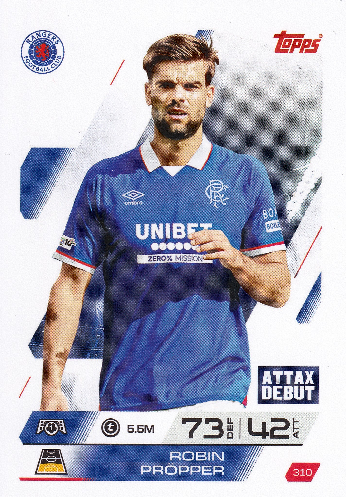310. ROBIN PRÖPPER - RANGERS F.C. - ATTAX DEBUT
