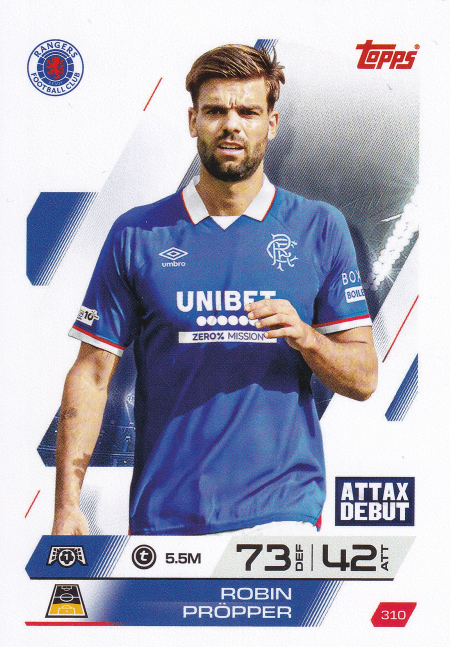310. ROBIN PRÖPPER - RANGERS F.C. - ATTAX DEBUT