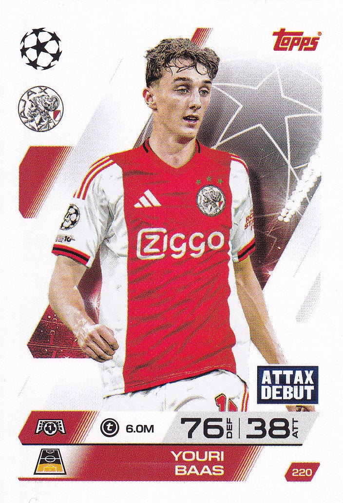 220. YOURI BAAS - AFC AJAX  ATTAX DEBUT