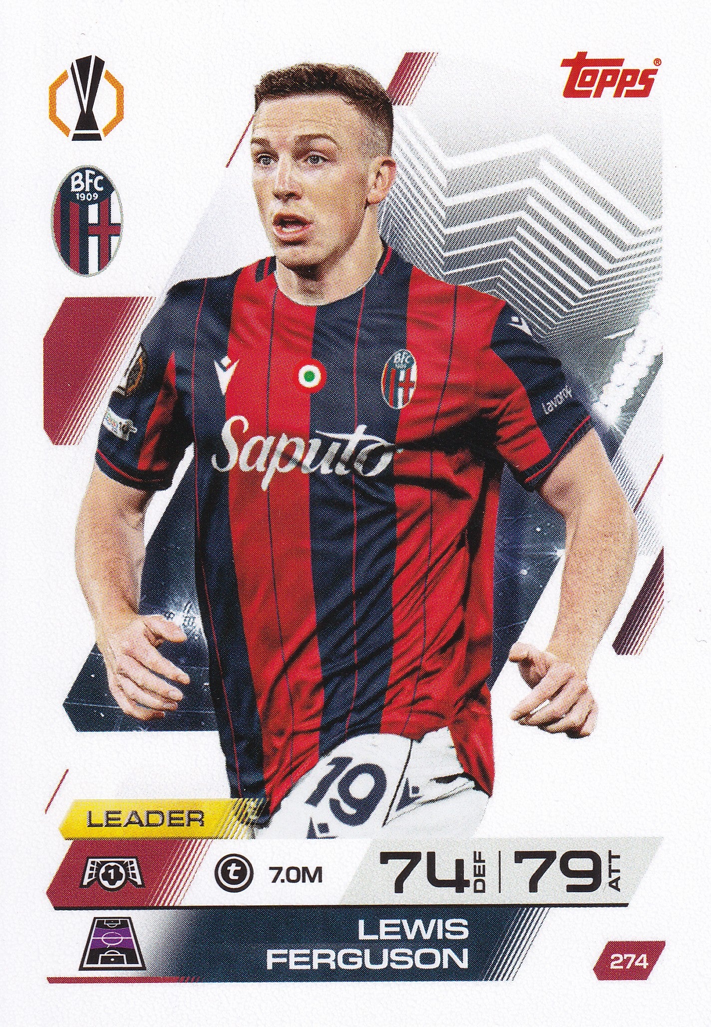 274. LEWIS FERGUSON - BOLOGNA FC 1901 - LEADER