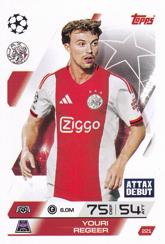 221. YOURI REGEER - AFC AJAX - ATTAX DEBUT
