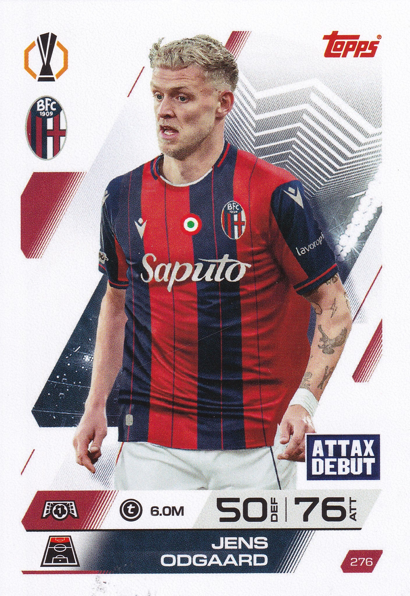276. JENS ODEGAARD - BOLOGNA FC 1901 - ATTAX DEBUT