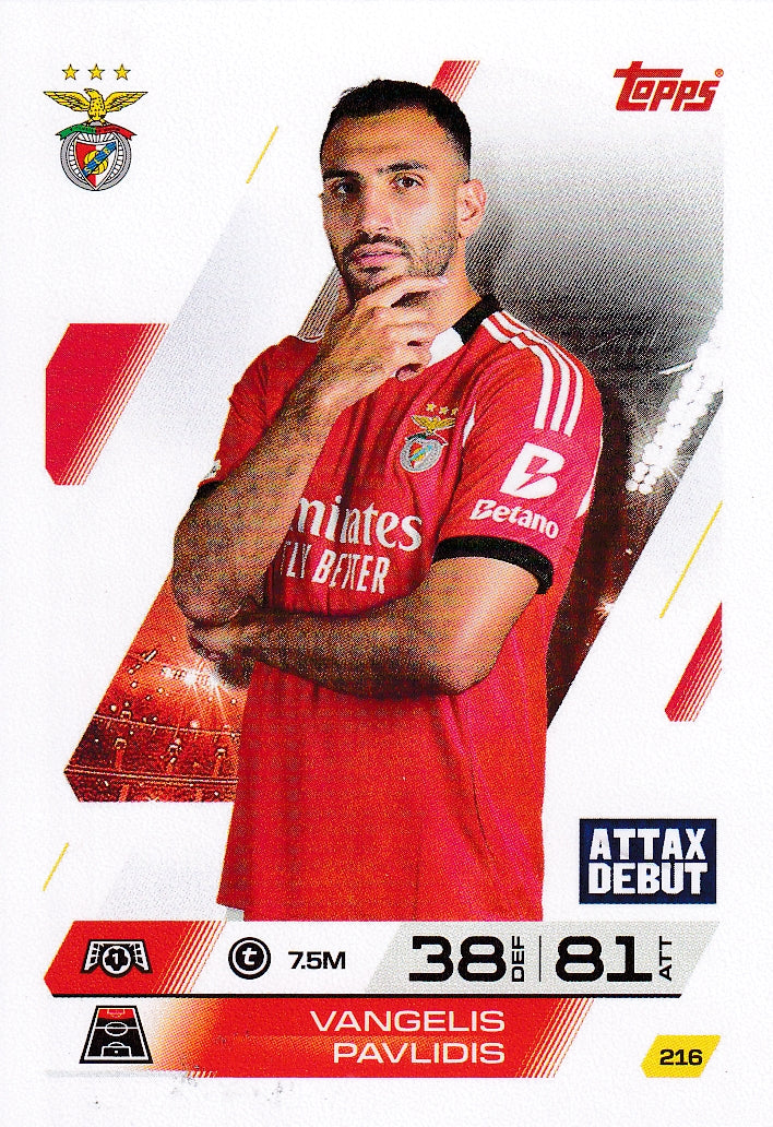 216. VANGELIS PAVLIDIS - SL BENFICA - ATTAX DEBUT