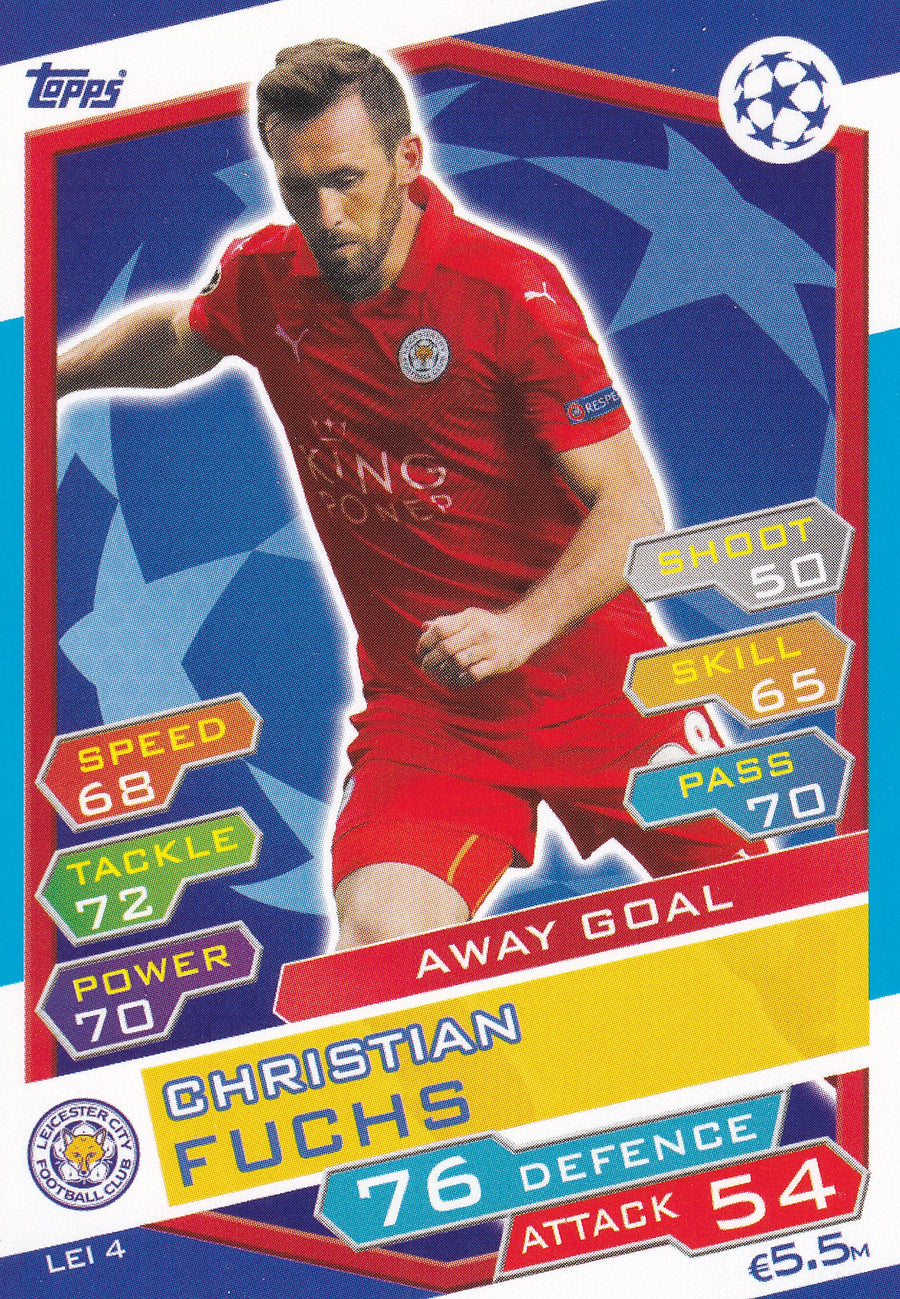LEI-04. CHRISTIAN FUCHS - LEICESTER CITY - AWAY GOAL