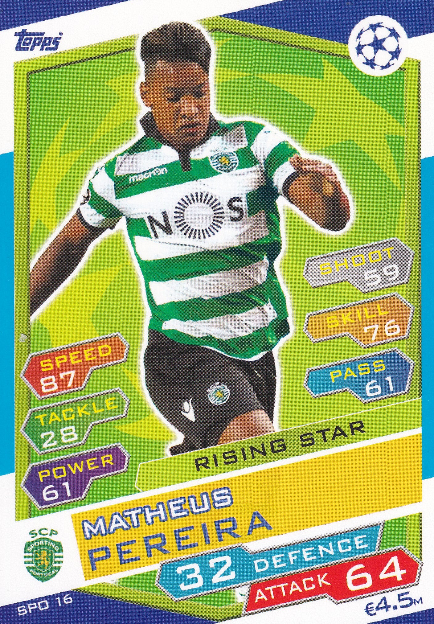 SPO-16. MATTHEUS PEREIRA - SPORTING CLUBE DE PORTUGAL - RISING STAR