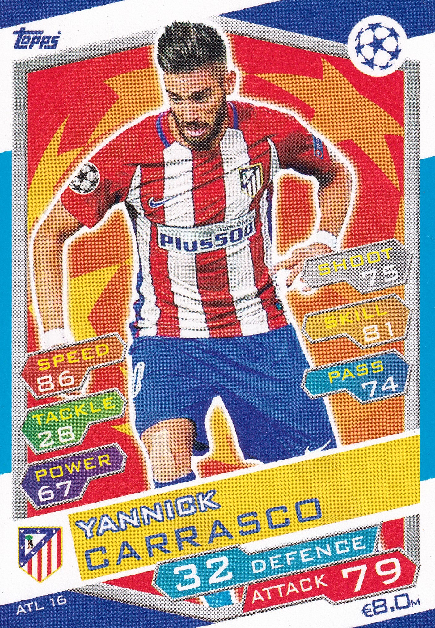 ATL-16. YANNICK CARRASCO - ATLETICO DE MADRID