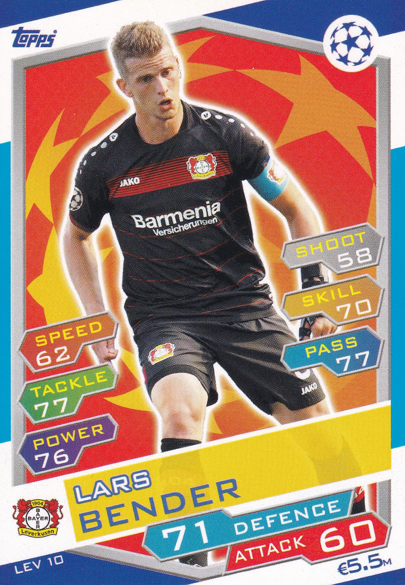 LEV-10. LARS BENDER - BAYER 04 LEVERKUSEN