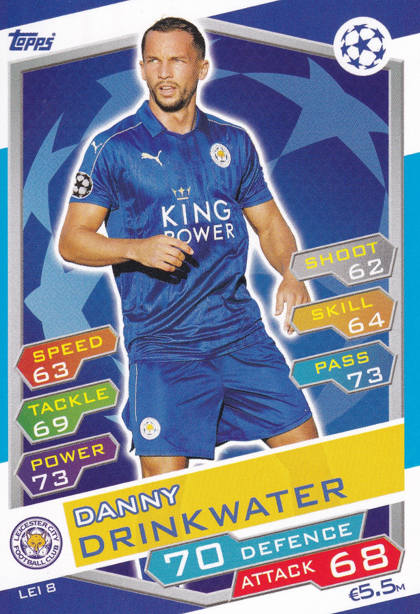 LEI-08. DANNY DRINKWATER - LEICESTER CITY