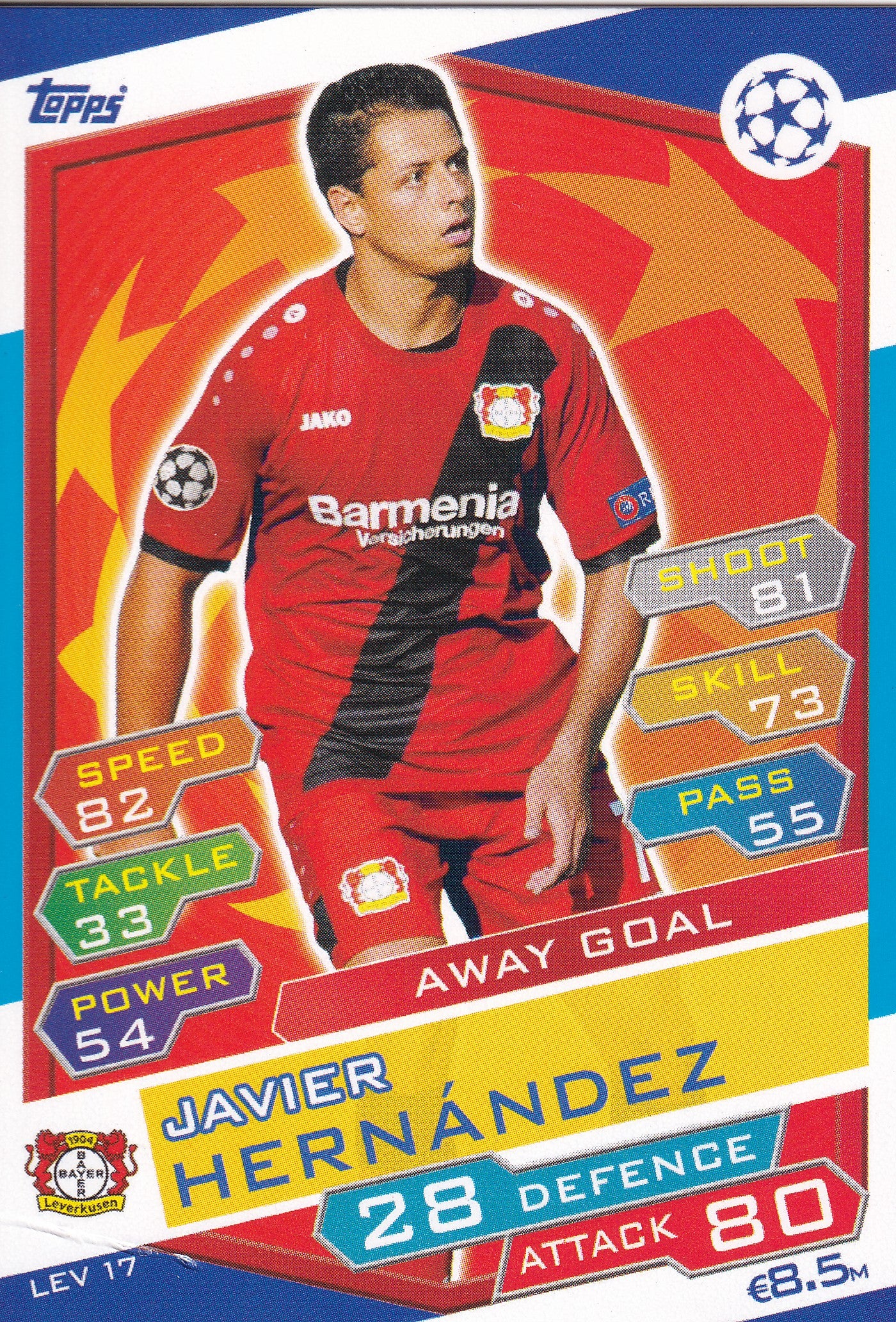 LEV-17. JAVIER HERNANDEZ - BAYER 04 LEVERKUSEN - AWAY GOAL
