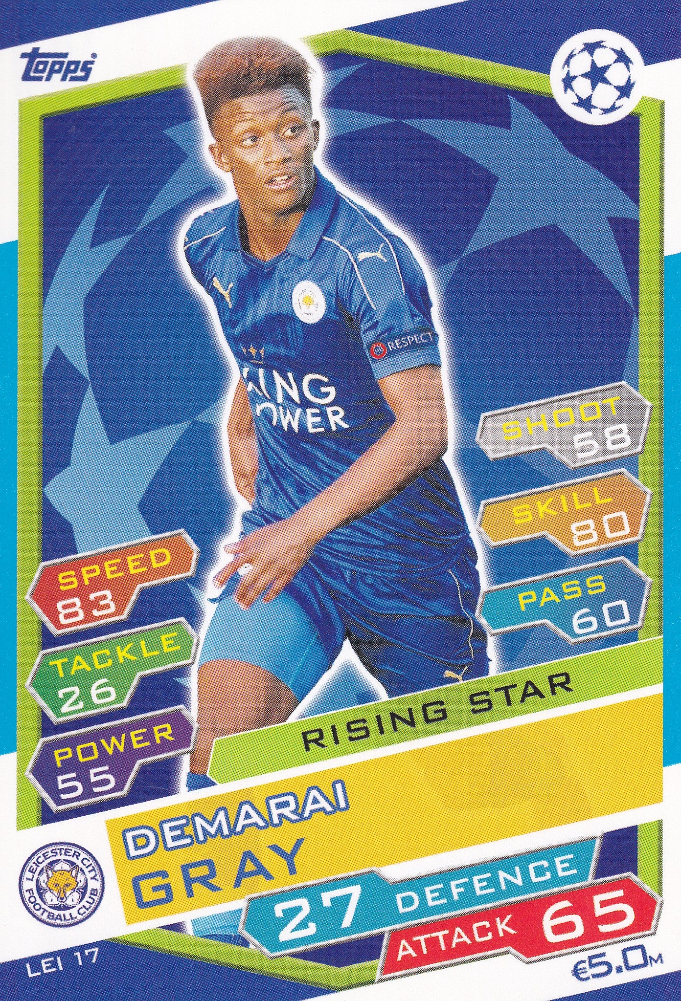 LEI-17. DEMARAI GRAY - LEICESTER CITY - RISING STAR