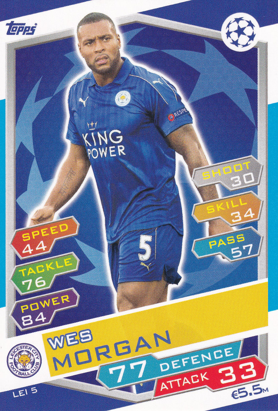 LEI-05. WES MORGAN - LEICESTER CITY