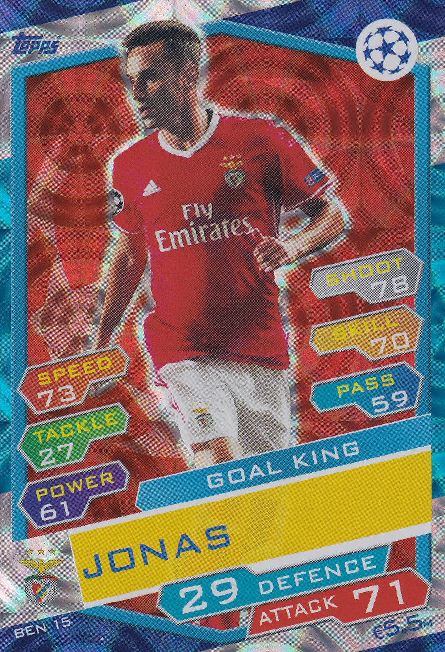 BEN-15. JONAS - SL BENFICA - GOAL KING