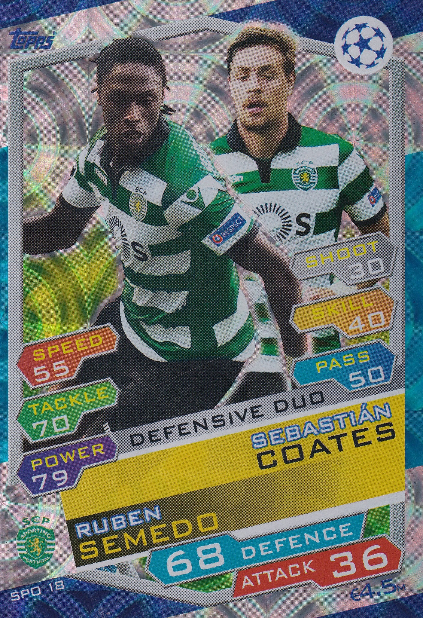 SPO-18. RUBEN SEMEDO - SEBASTIAN COATES - SPORTING CLUBE DE PORTUGAL - DEFENSIVE ROCK