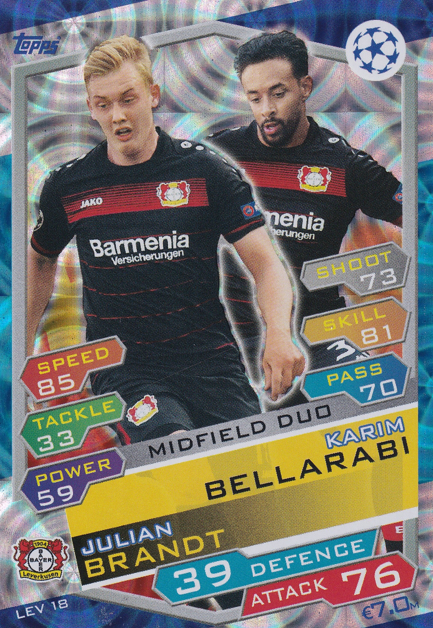 LEV-18. JULIAN BRANDT - KARIM BELLARABI - BAYER 04 LEVERKUSEN - MIDFIELD DUO