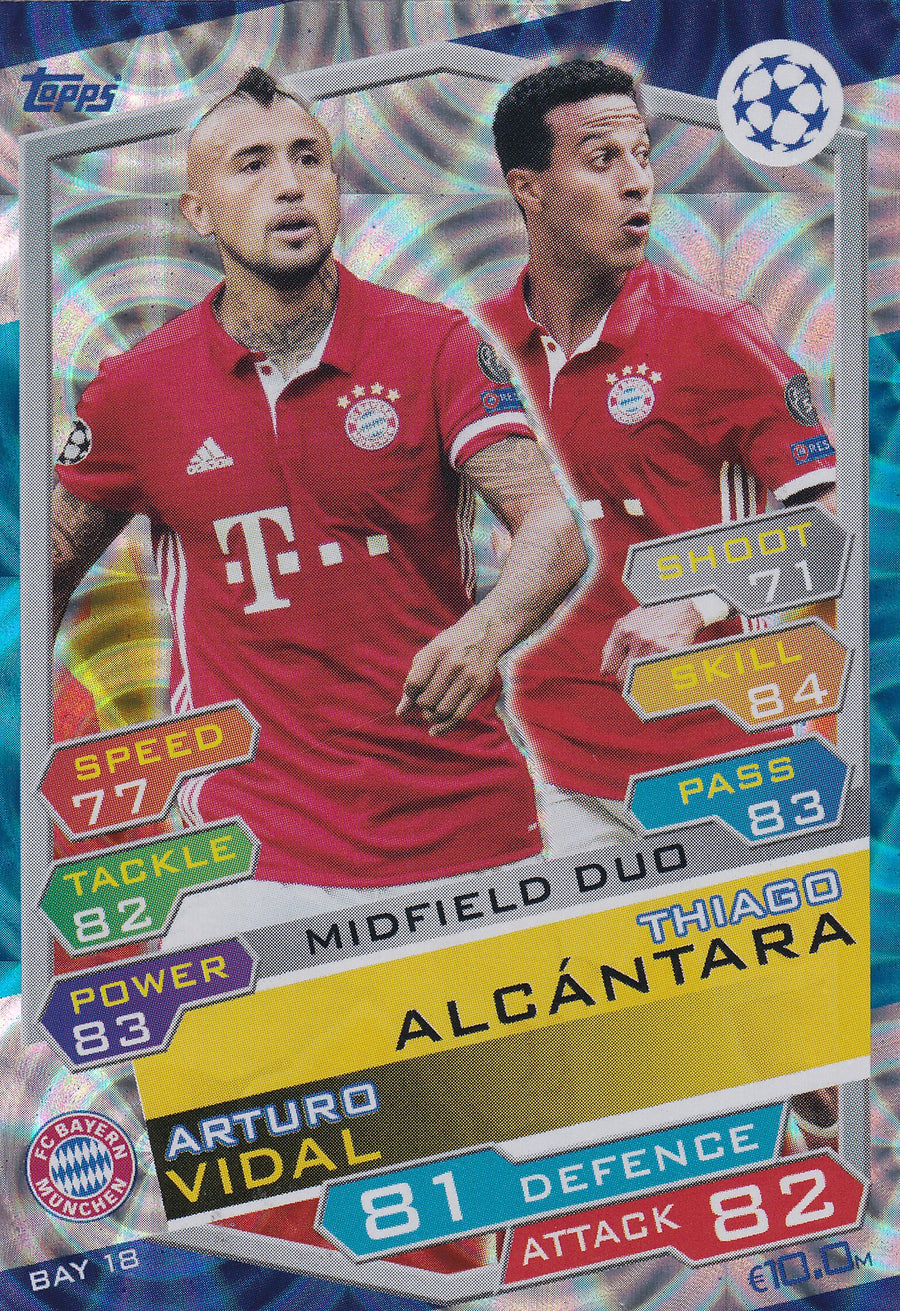 BAY-18. ARTURO VIDAL - THIAGO ALCANTARA - FC BAYERN MUNCHEN - MIDFIELD DUO