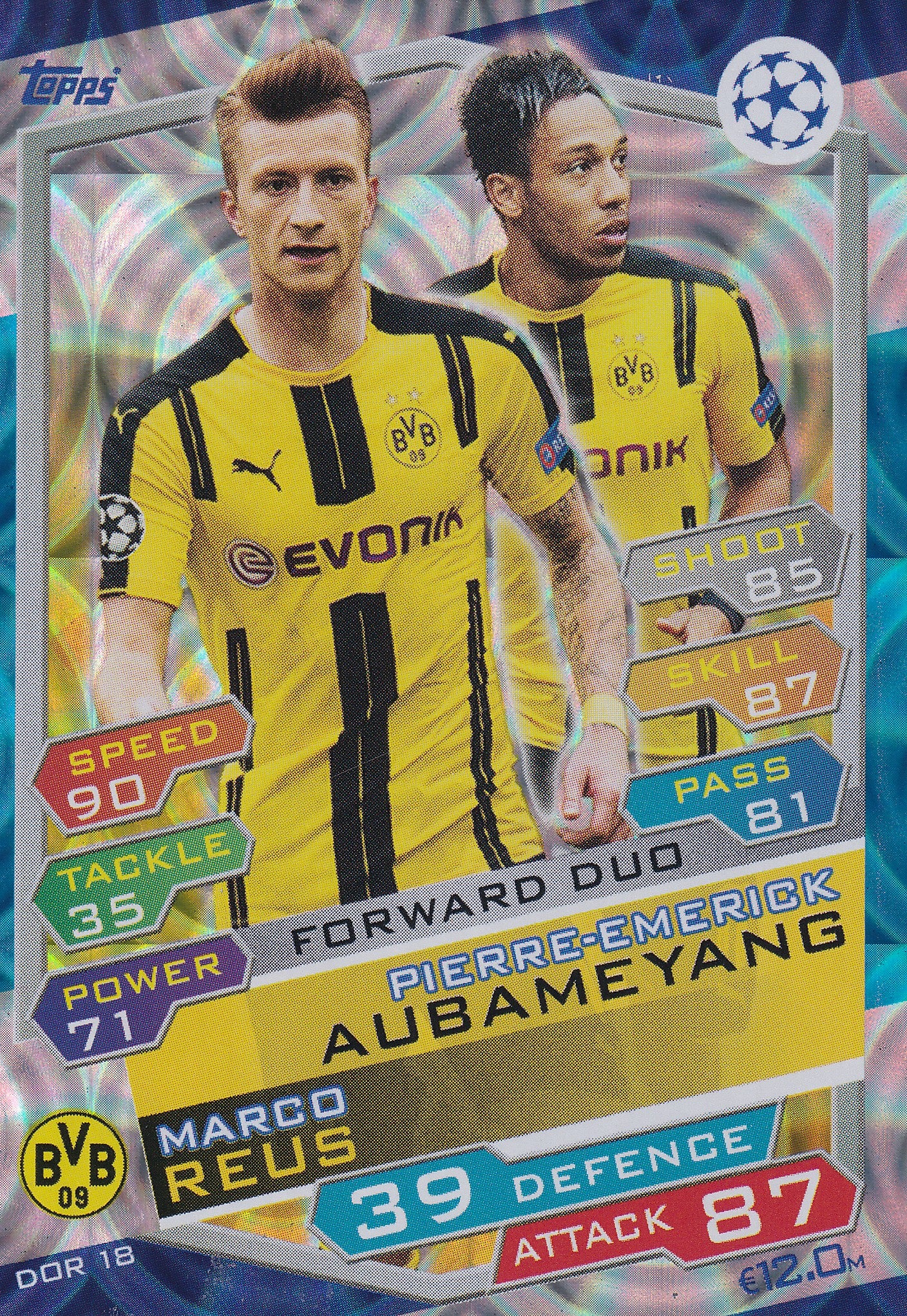 DOR-18. MARCO REUS - PIERRE-EMERICK AUBAMEYANG - BORUSSIA DORTMUND - FORWARD DUO