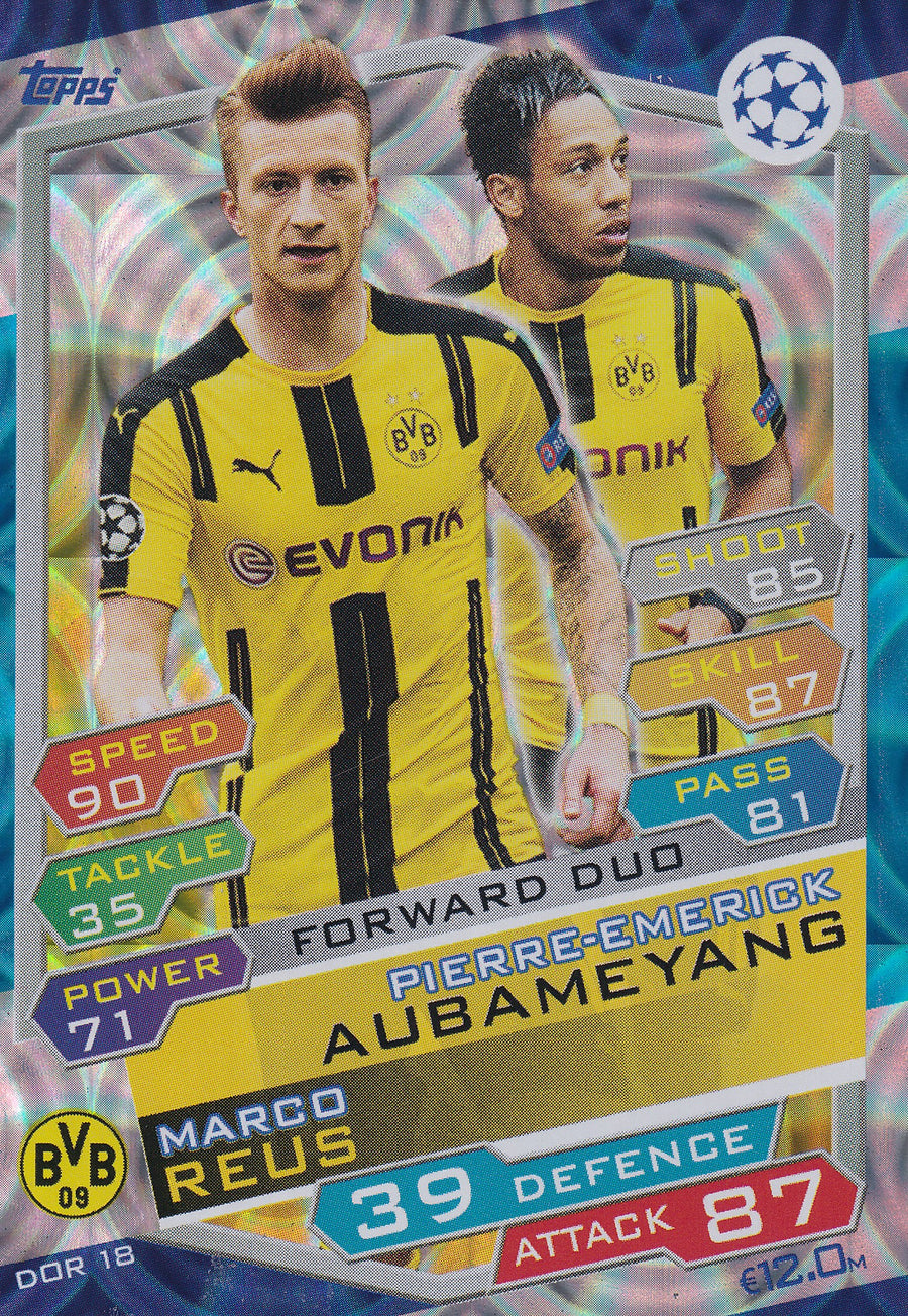 DOR-18. MARCO REUS - PIERRE-EMERICK AUBAMEYANG - BORUSSIA DORTMUND - FORWARD DUO