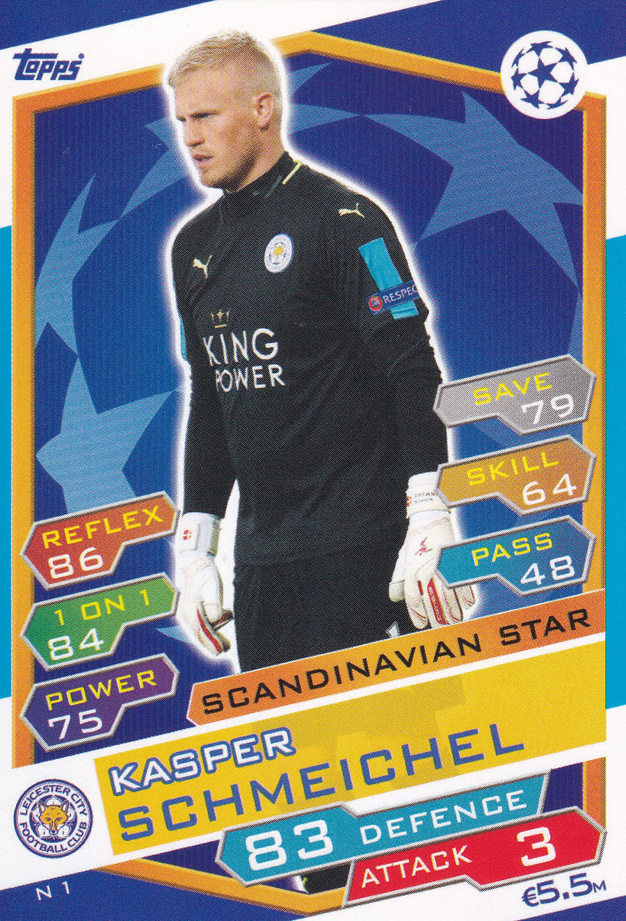 N-01. KASPER SCHMEICHEL - LEICESTER CITY - SCANDINAVIAN STAR