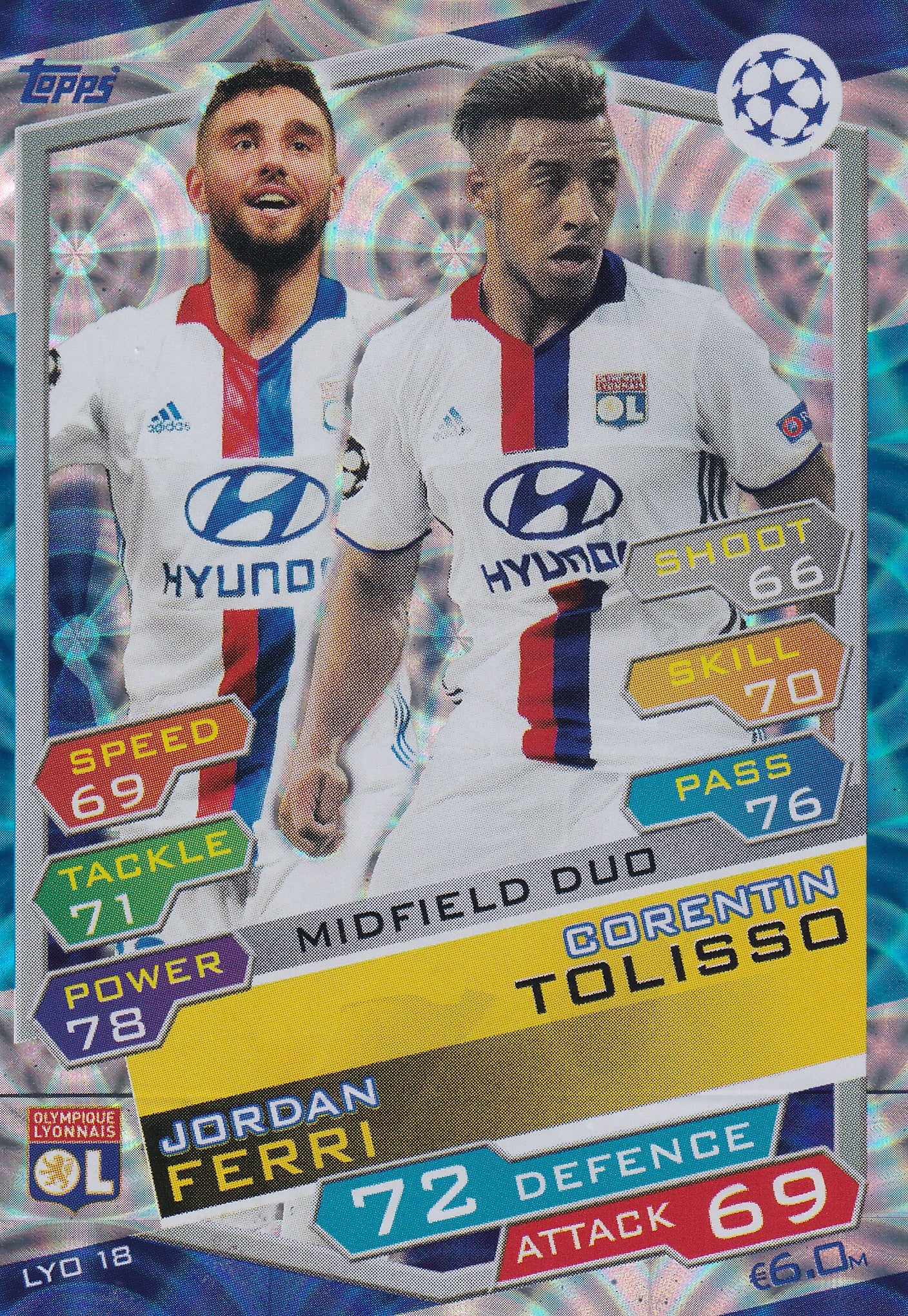 LYO-18. JORDAN FERRI - CORENTIN TOLISSO - OLYMPIQUE LYONNAIS - MIDFIELD DUO
