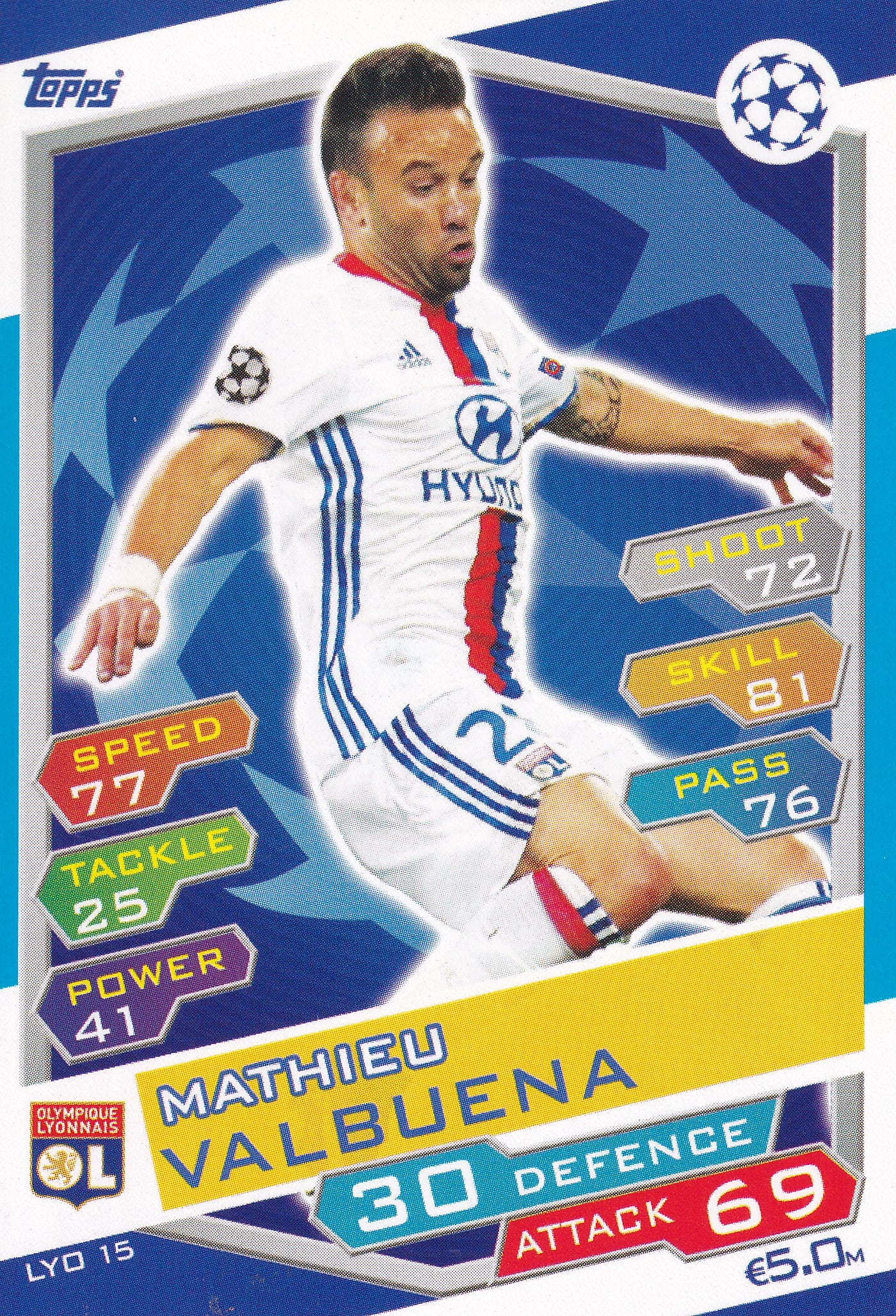 LYO-15. MATHIEU VALBUENA - OLYMPIQUE LYONNAIS