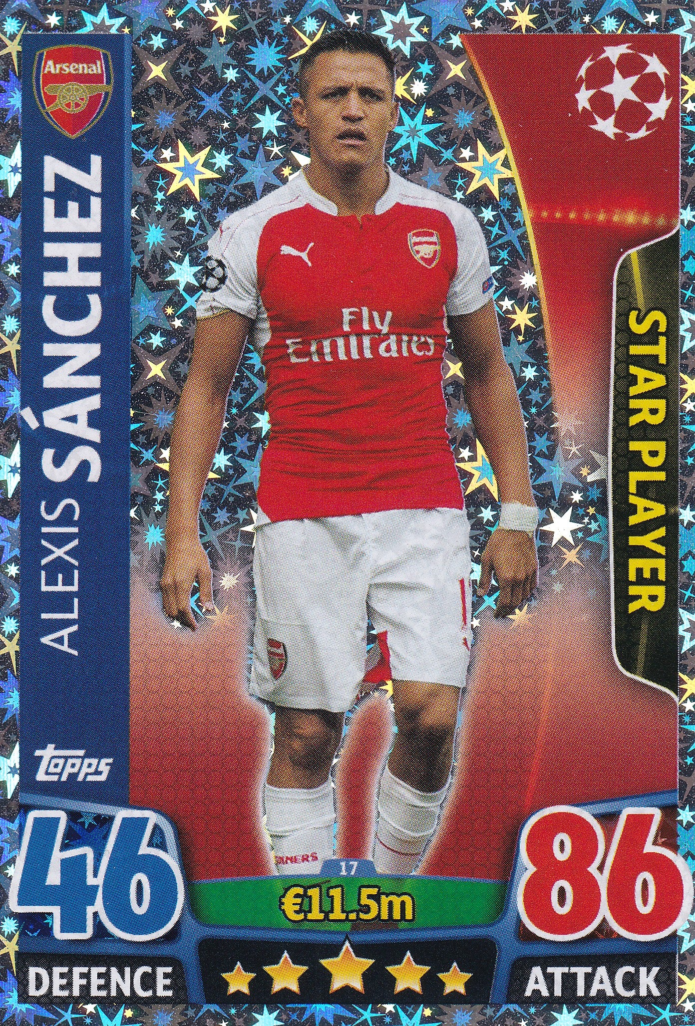 017. ALEXIS SANCHEZ - ARSENAL - STAR PLAYER
