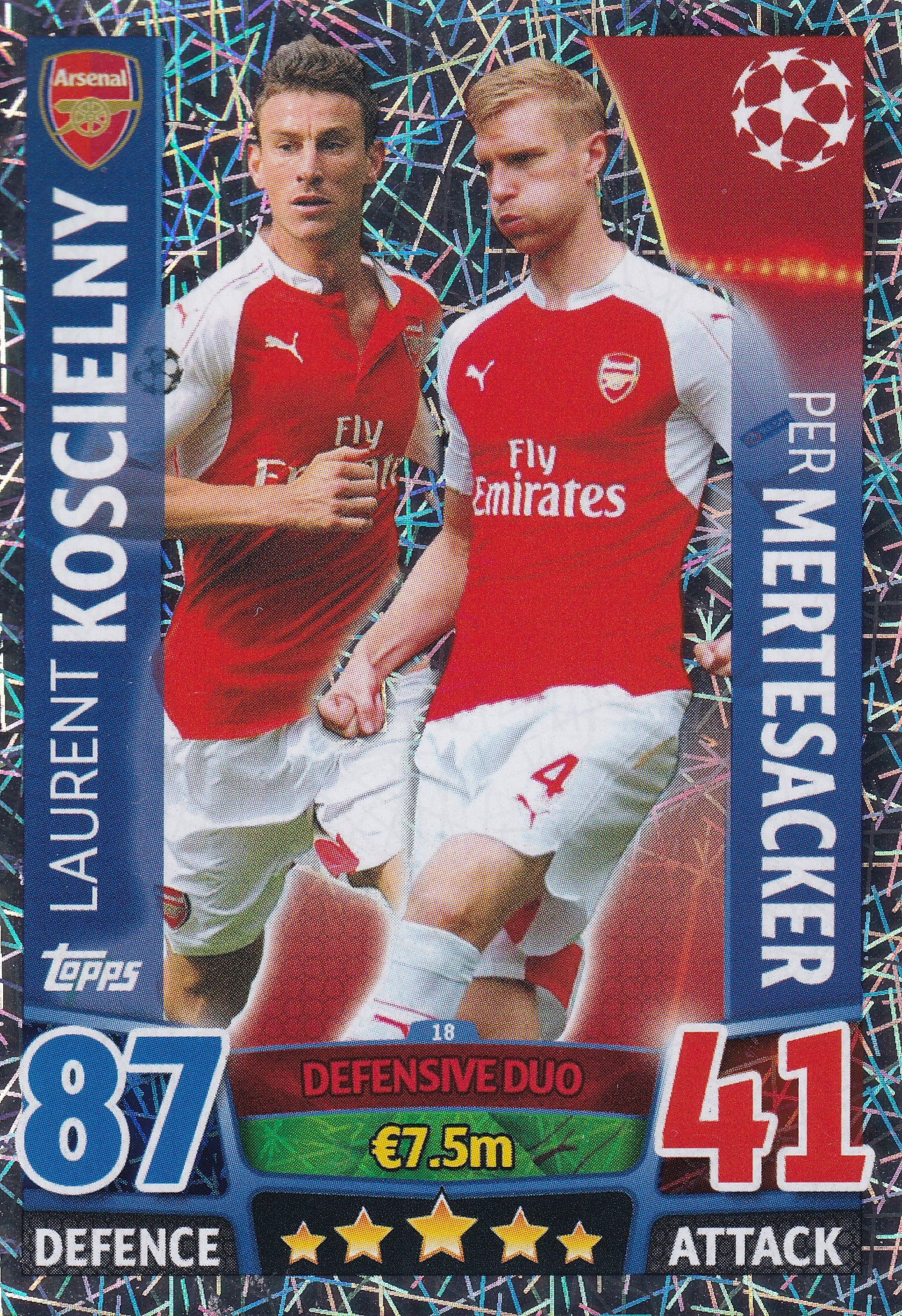 018. LAURENT KOSCIELNY - PER MERTESACKER - ARSENAL - DEFENSIVE DUO