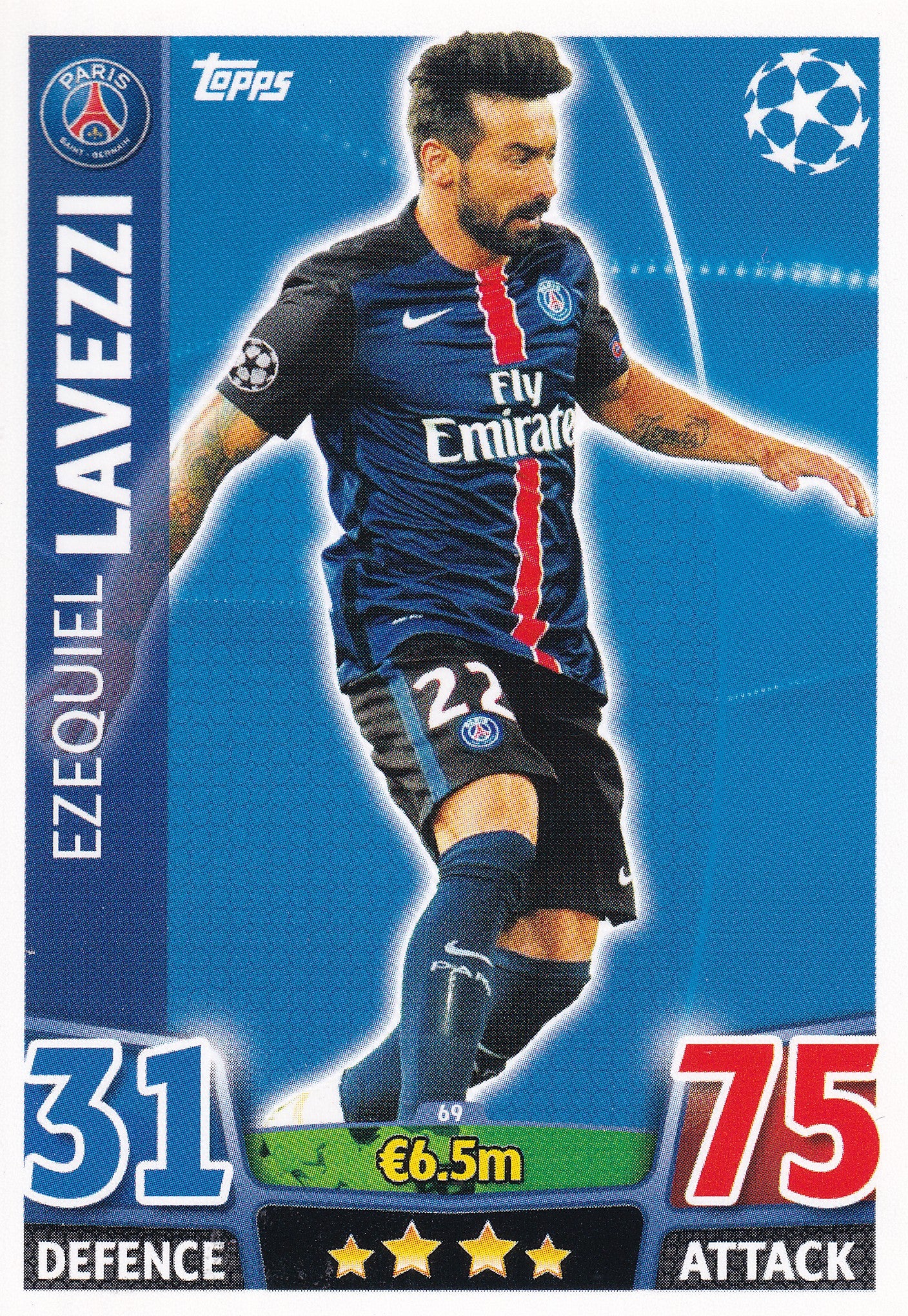 069. EZEQUIEL LAVEZZI - PARIS SAINT-GERMAIN