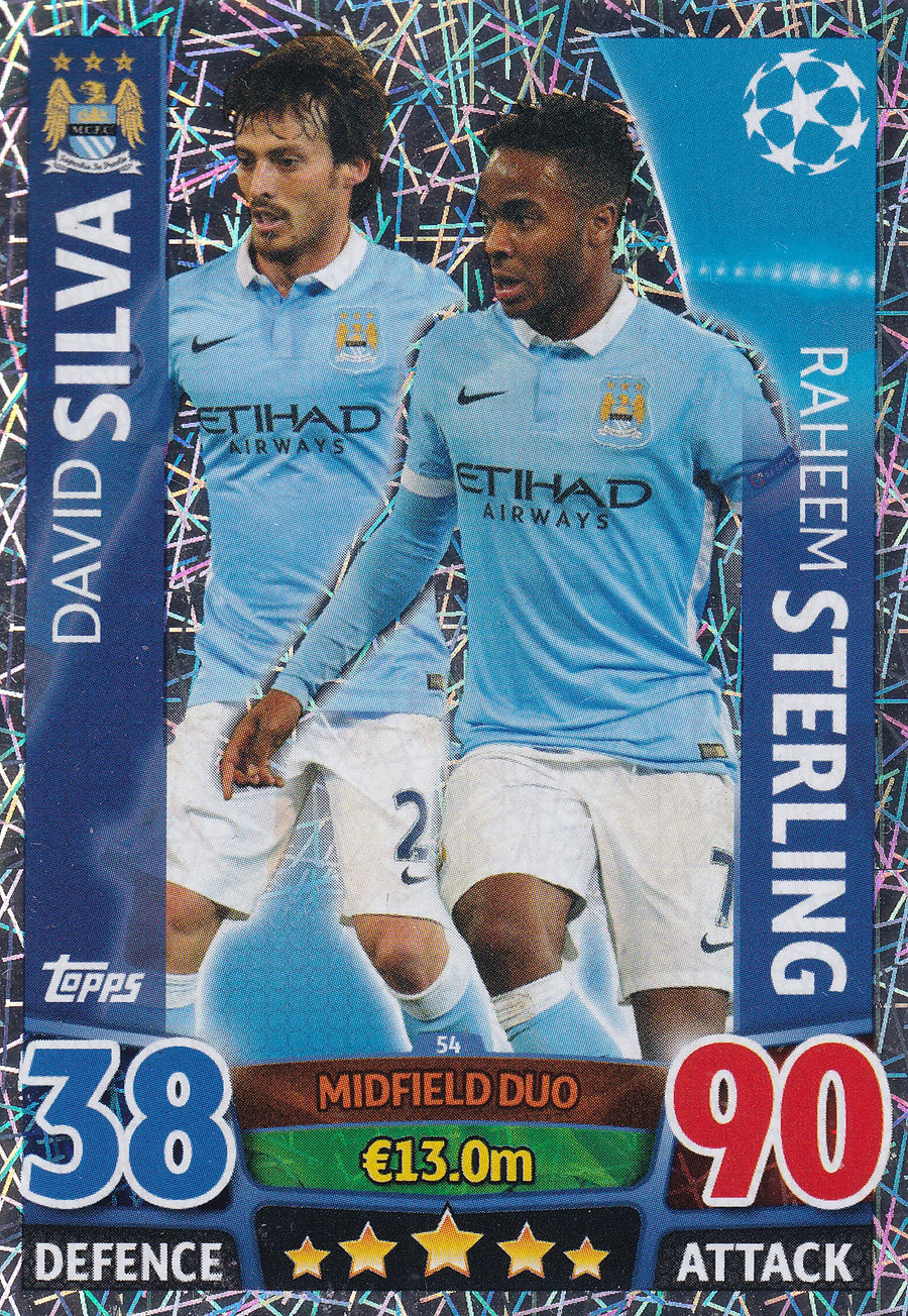 054. DAVID SILVA - RAHEEM STERLING - MANCHESTER CITY - MIDFIELD DUO