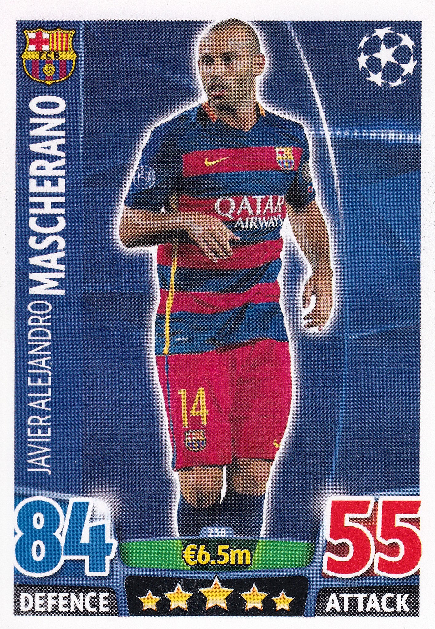 238. JAVIER ALEJANDRO MASCHERANO - FC BARCELONA