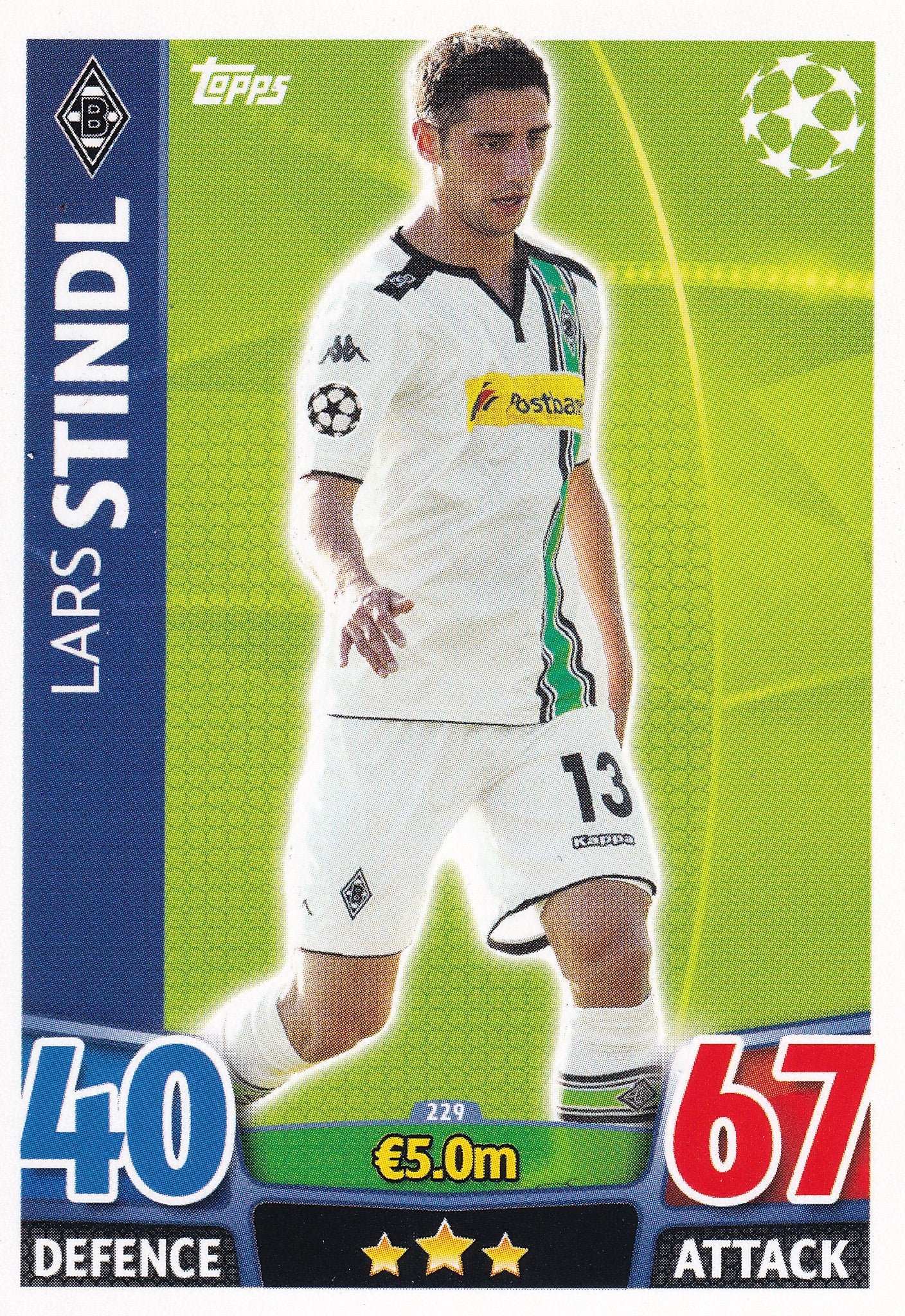 229. LARS STINDL - BORUSSIA MONCHENGLADBACH
