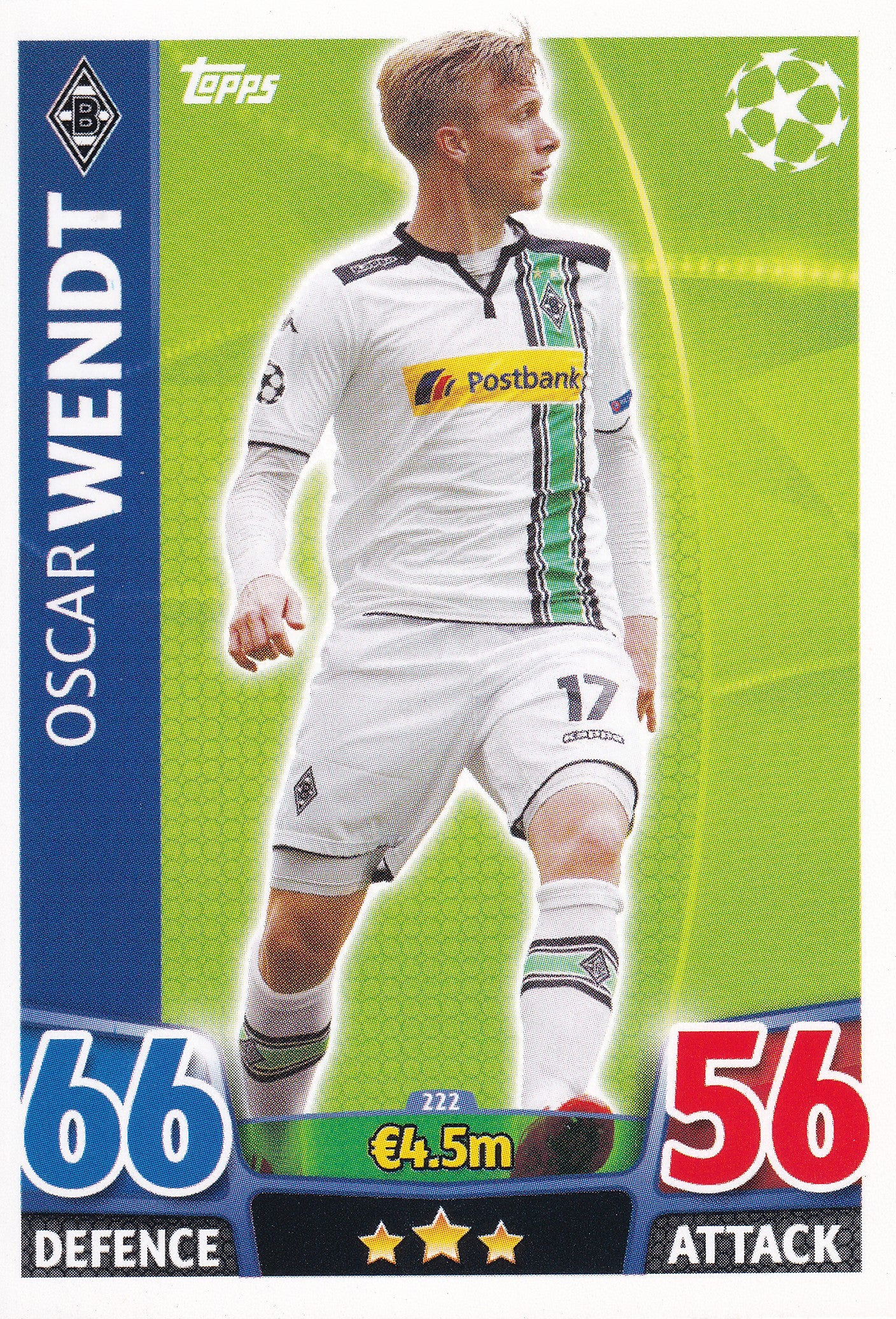 222. OSCAR WENDT - BORUSSIA MONCHENGLADBACH