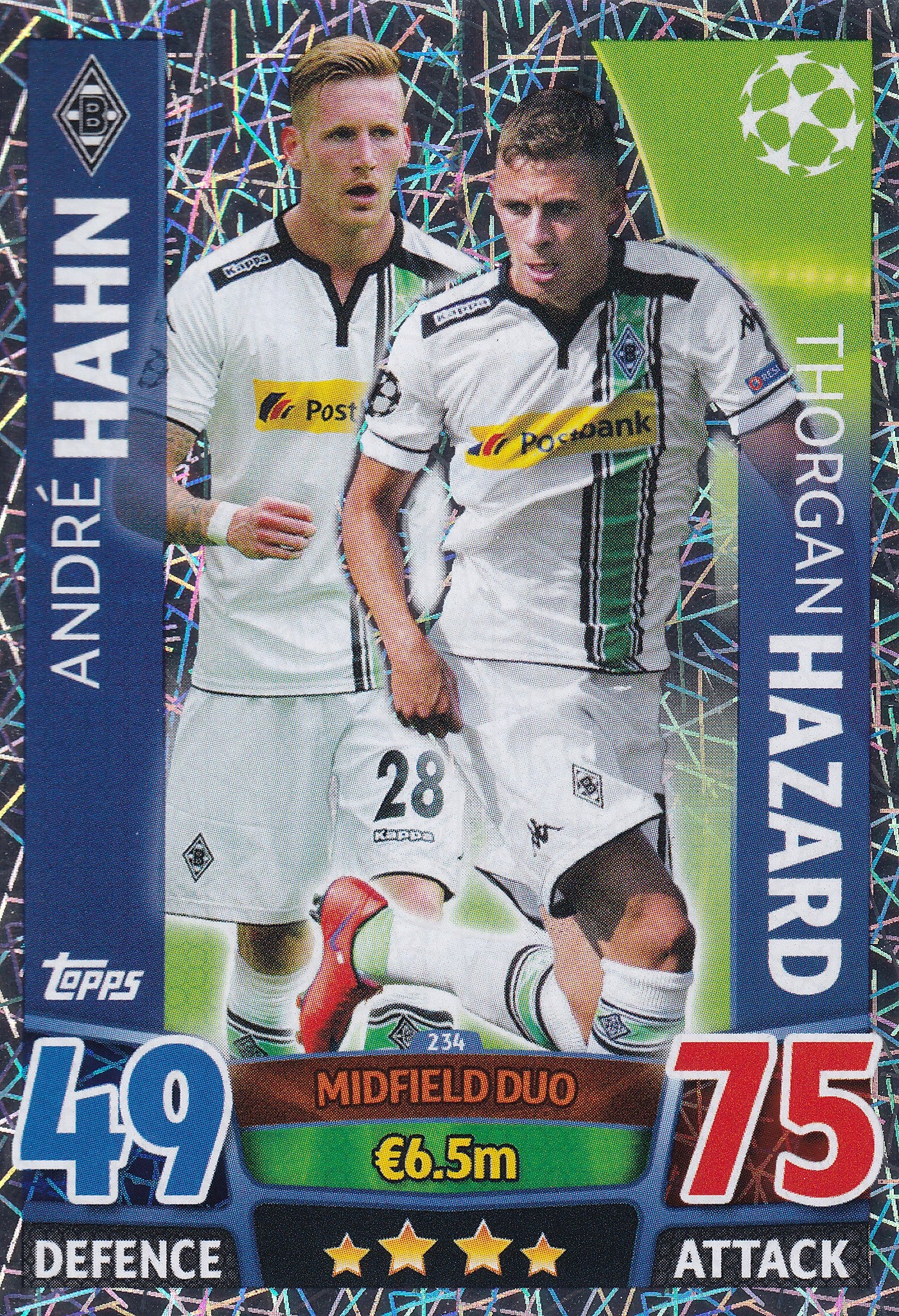 234. ANDRE HAHN - THORGAN HAZARD - BORUSSIA MONCHENGLADBACH - MIDFIELD DUO