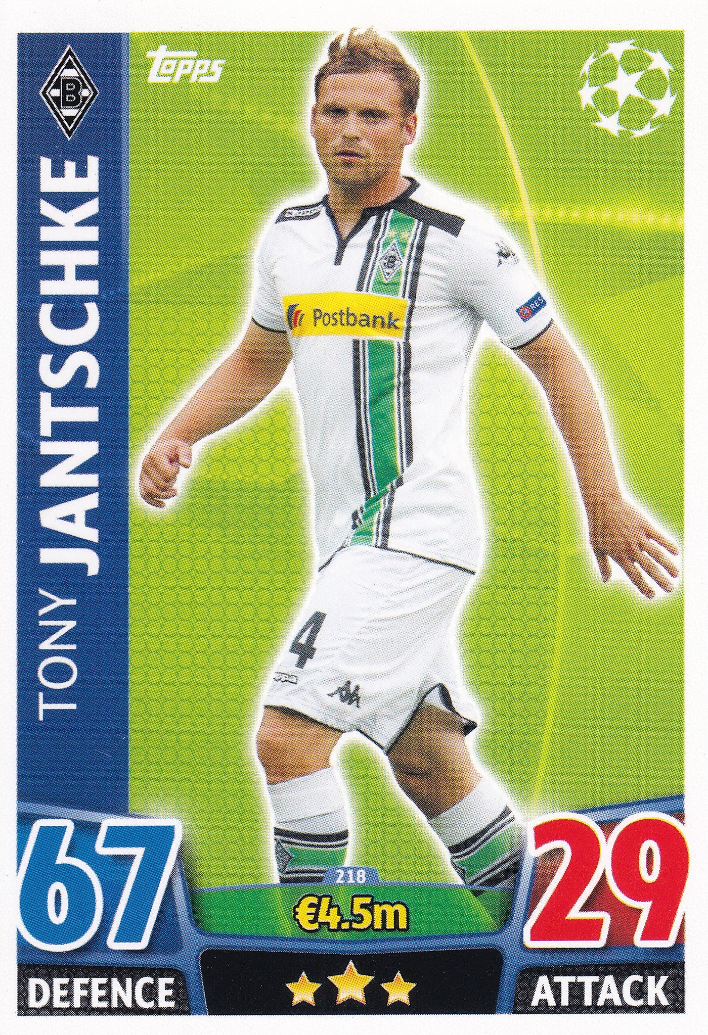 218. TONY JANTSCHKE - BORUSSIA MONCHENGLADBACH