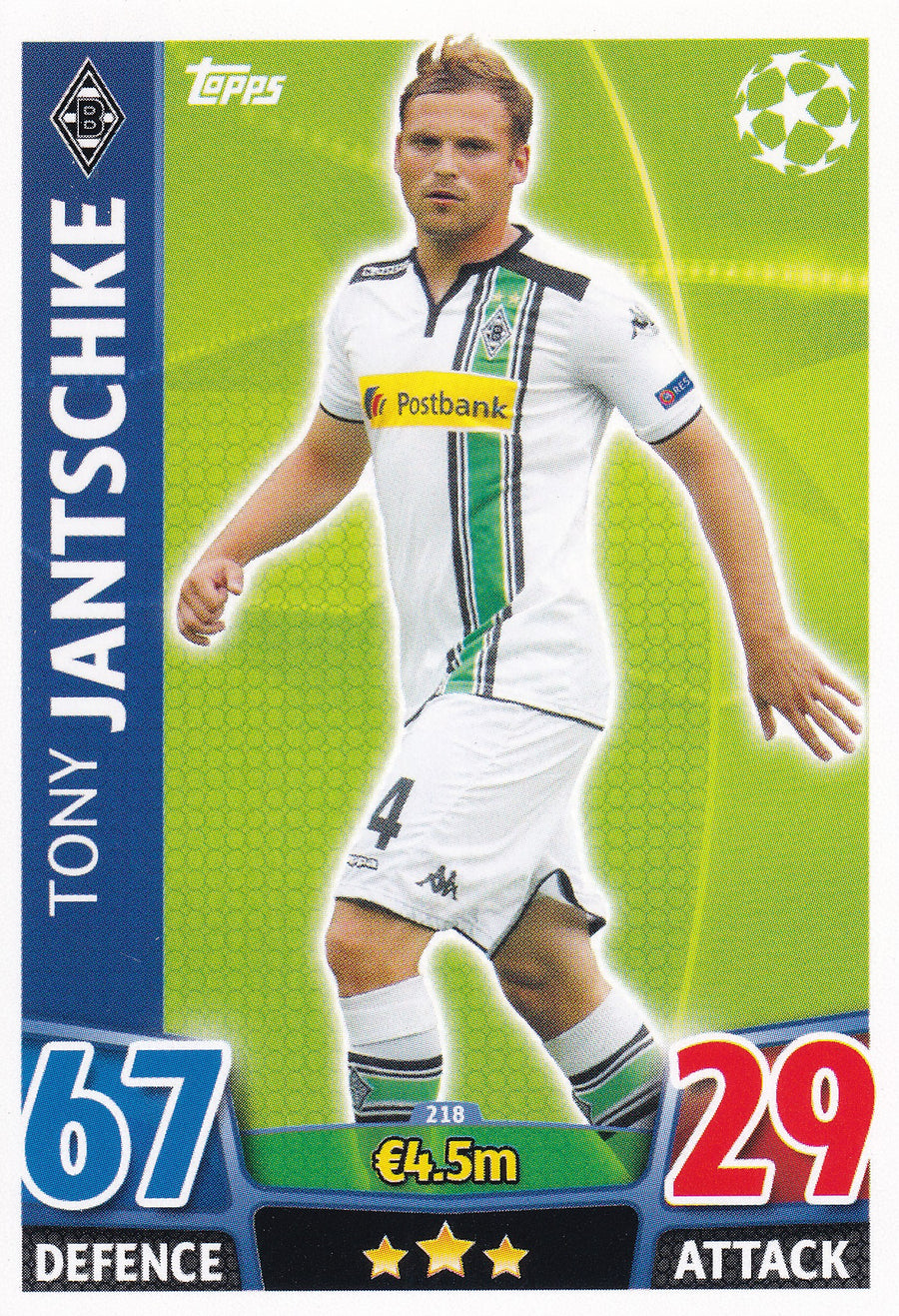 218. TONY JANTSCHKE - BORUSSIA MONCHENGLADBACH