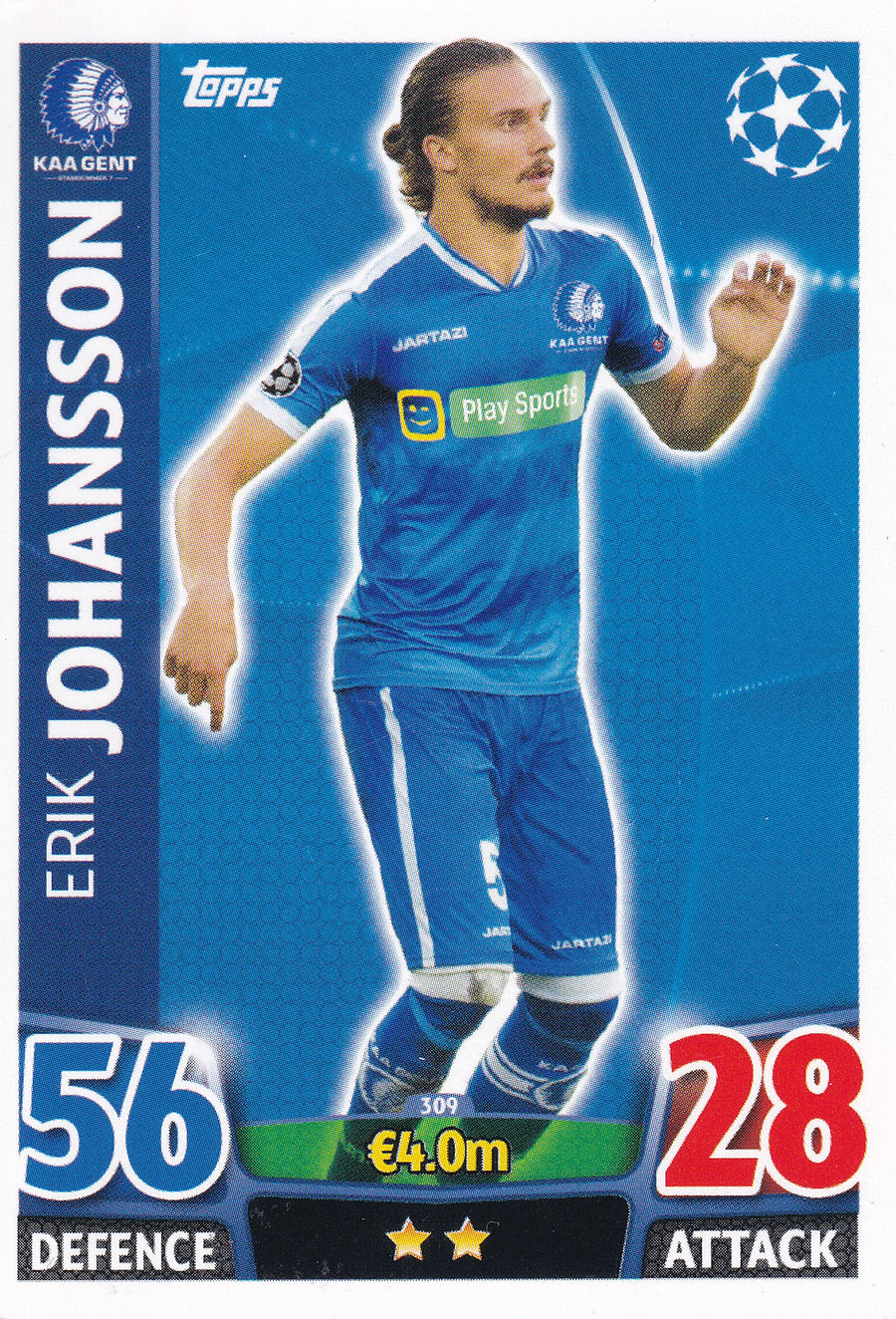 309. ERIK JOHANSSON - KAA GENT