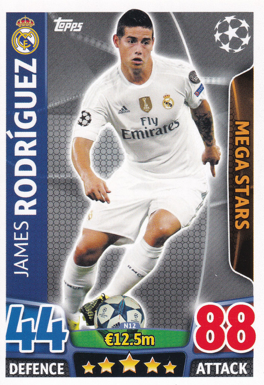 N-12. JAMES RODRIGUEZ - REAL MADRID C.F. - MEGA STARS