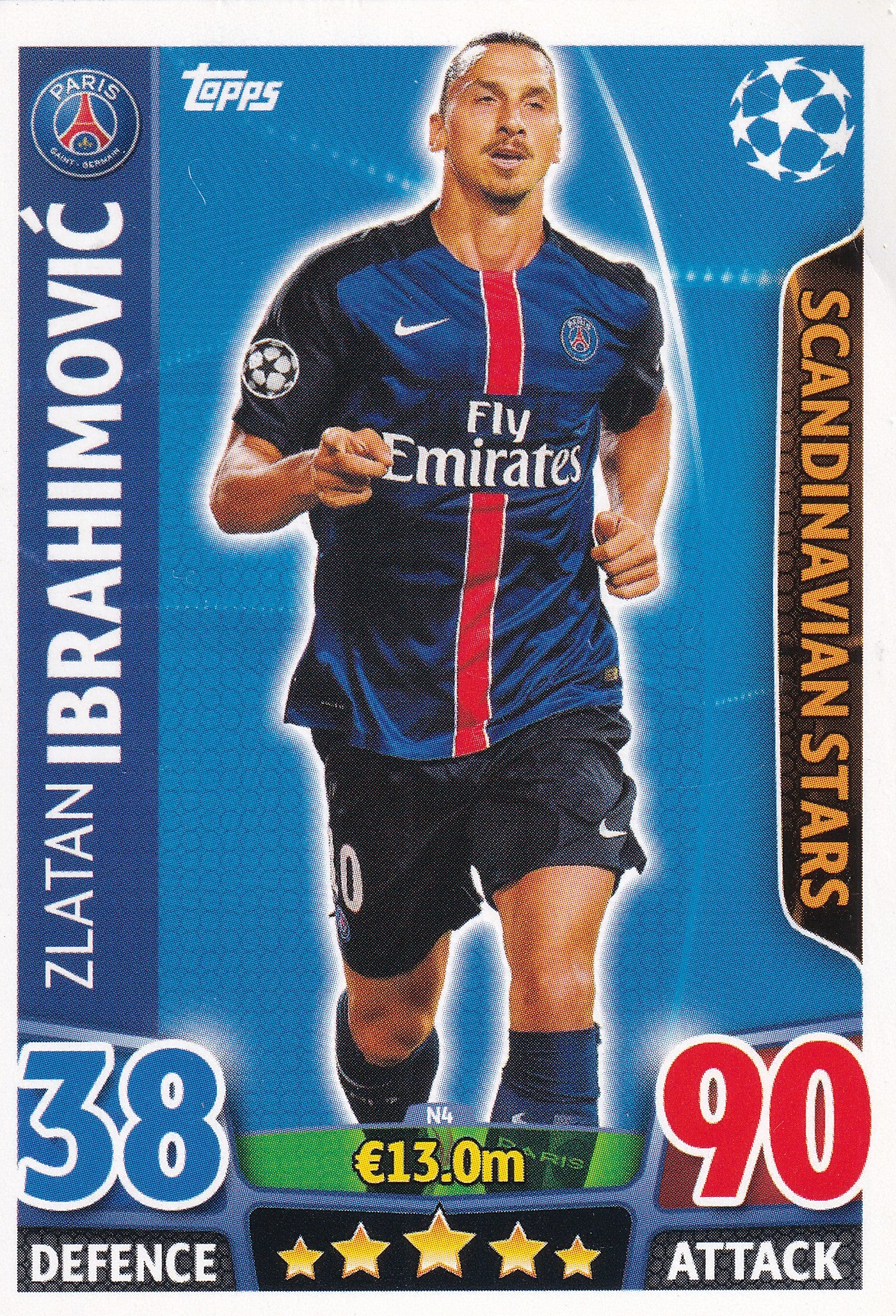 N-04. ZLATAN IBRAHIMOVIC - PARIS SAINT-GERMAIN - SCANDINAVIAN STARS