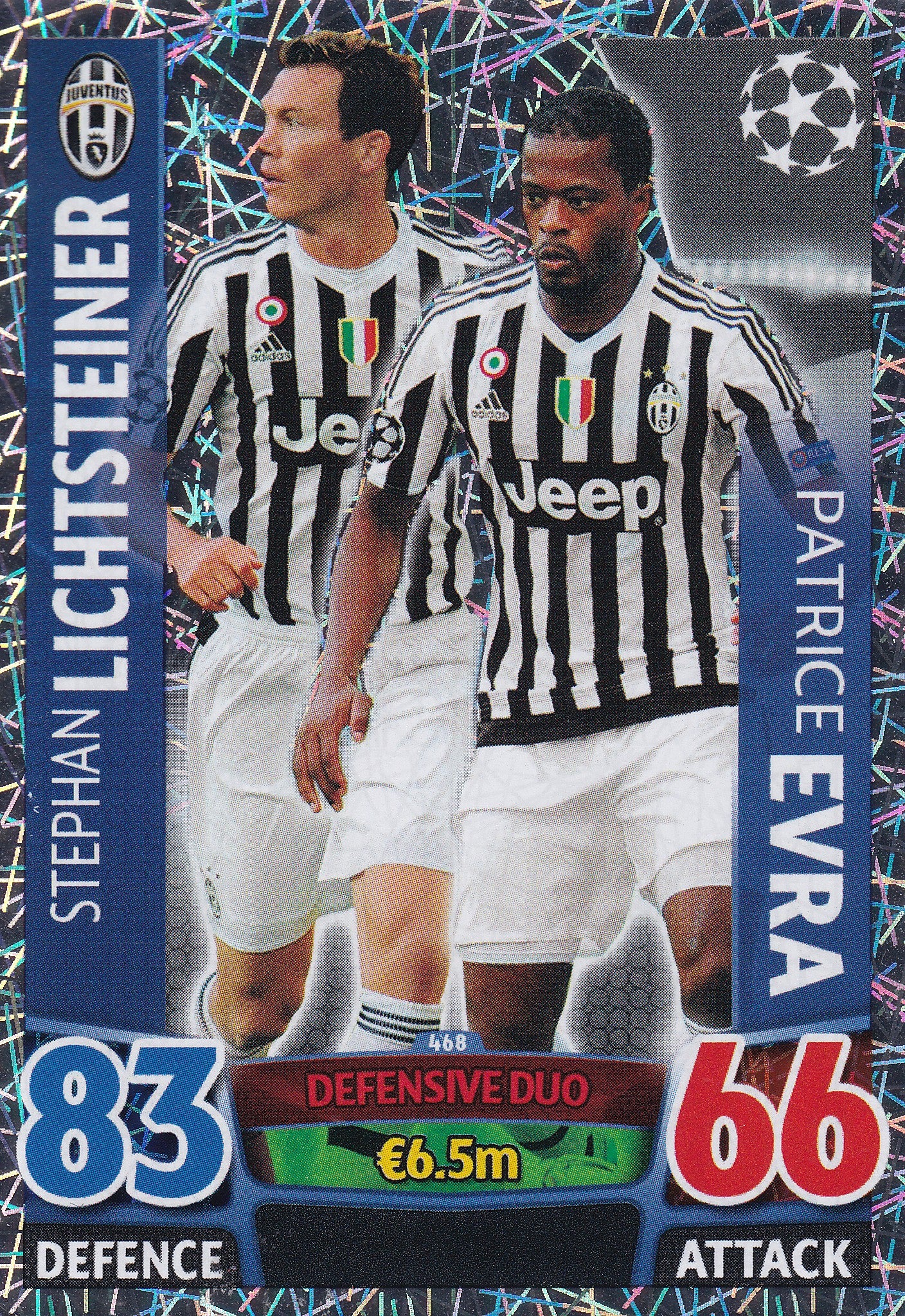 468. STEPHAN LICHTSTEINER - PATRICE EVRA - JUVENTUS - DEFENSIVE DUO