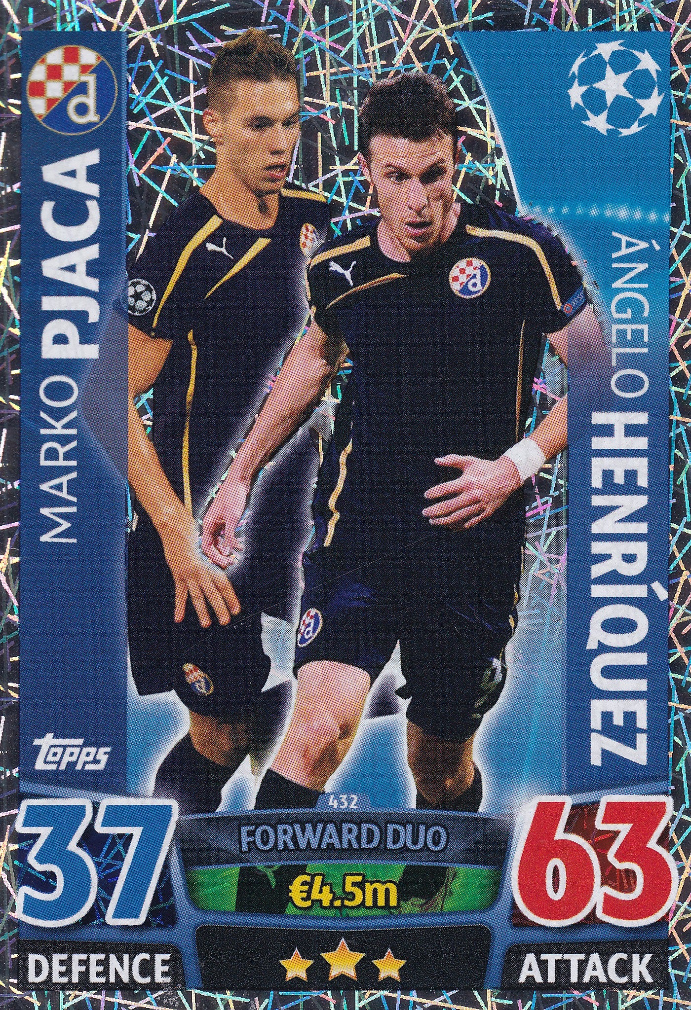 432. MARKO PJACA - ANGELO HENRIQUEZ - DYNAMO ZAGREB - FORWARD DUO
