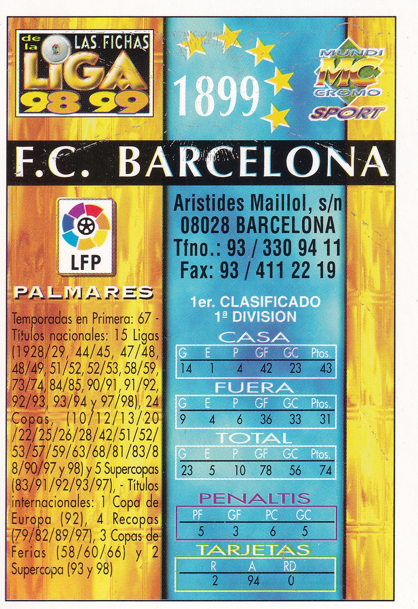 001. F.C. BARCELONA - GOLD BADGE