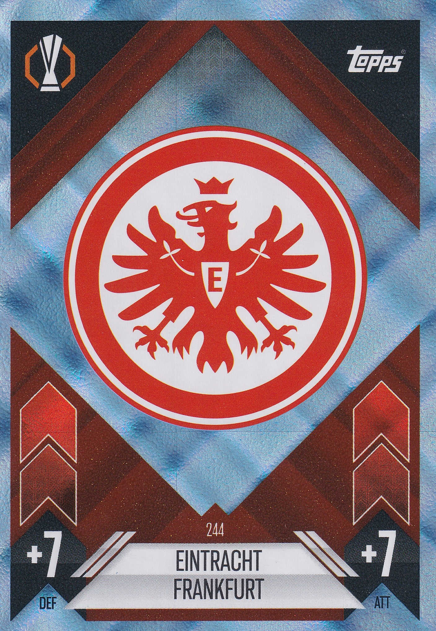 244. EINTRACHT FRANKFURT - CLUB BADGE - BLUE CRYSTAL